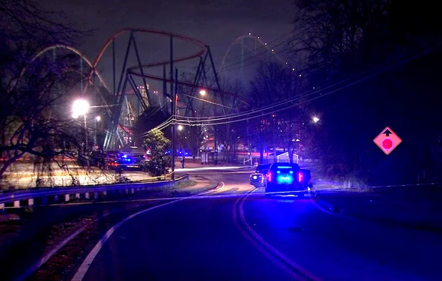 Police responded to help with crowd control at Six Flags Over Georgia on Saturday night