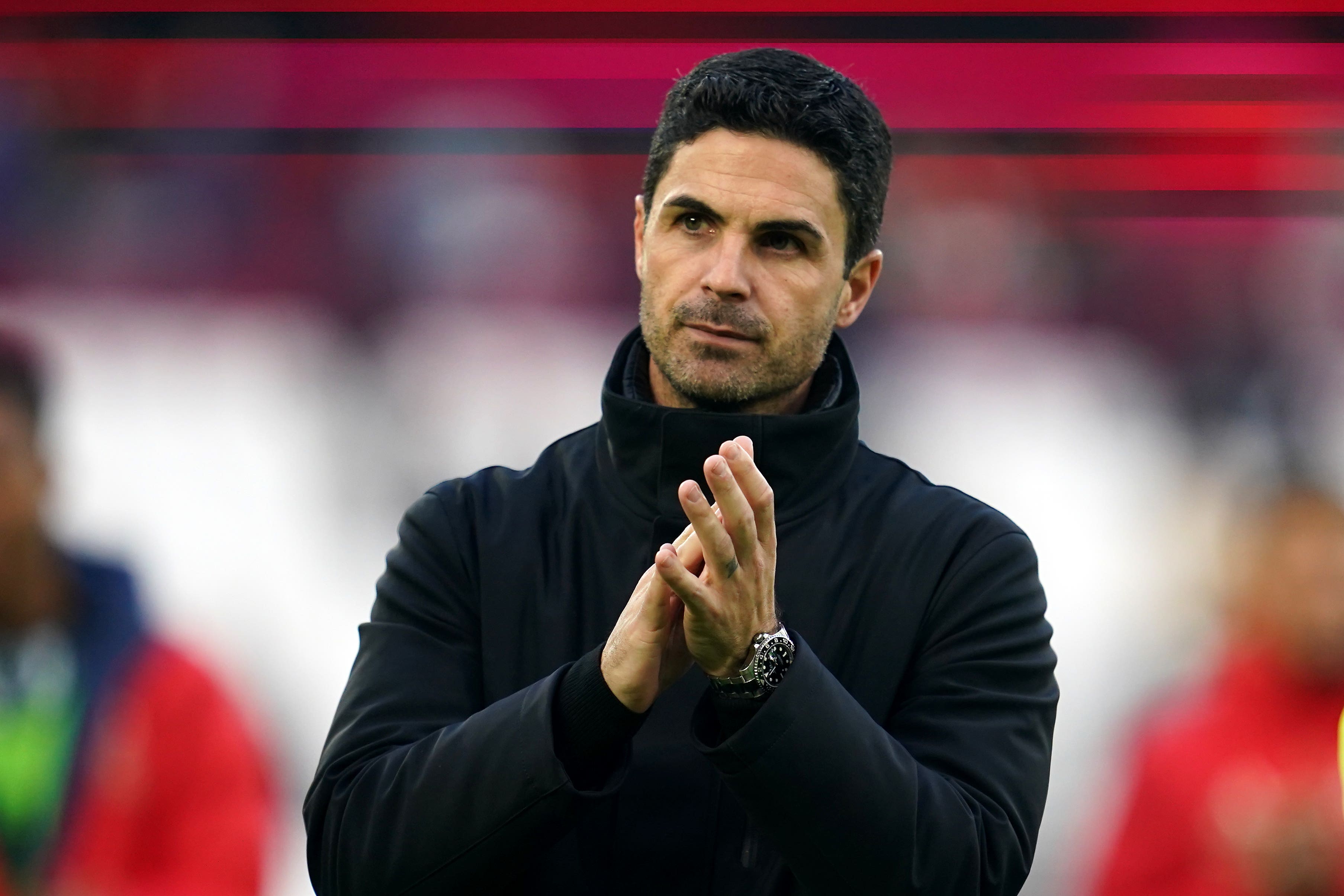 Arsenal manager Mikel Arteta believes his team may have to win every game left to lift the Premier League title. (Adam Davy/PA)