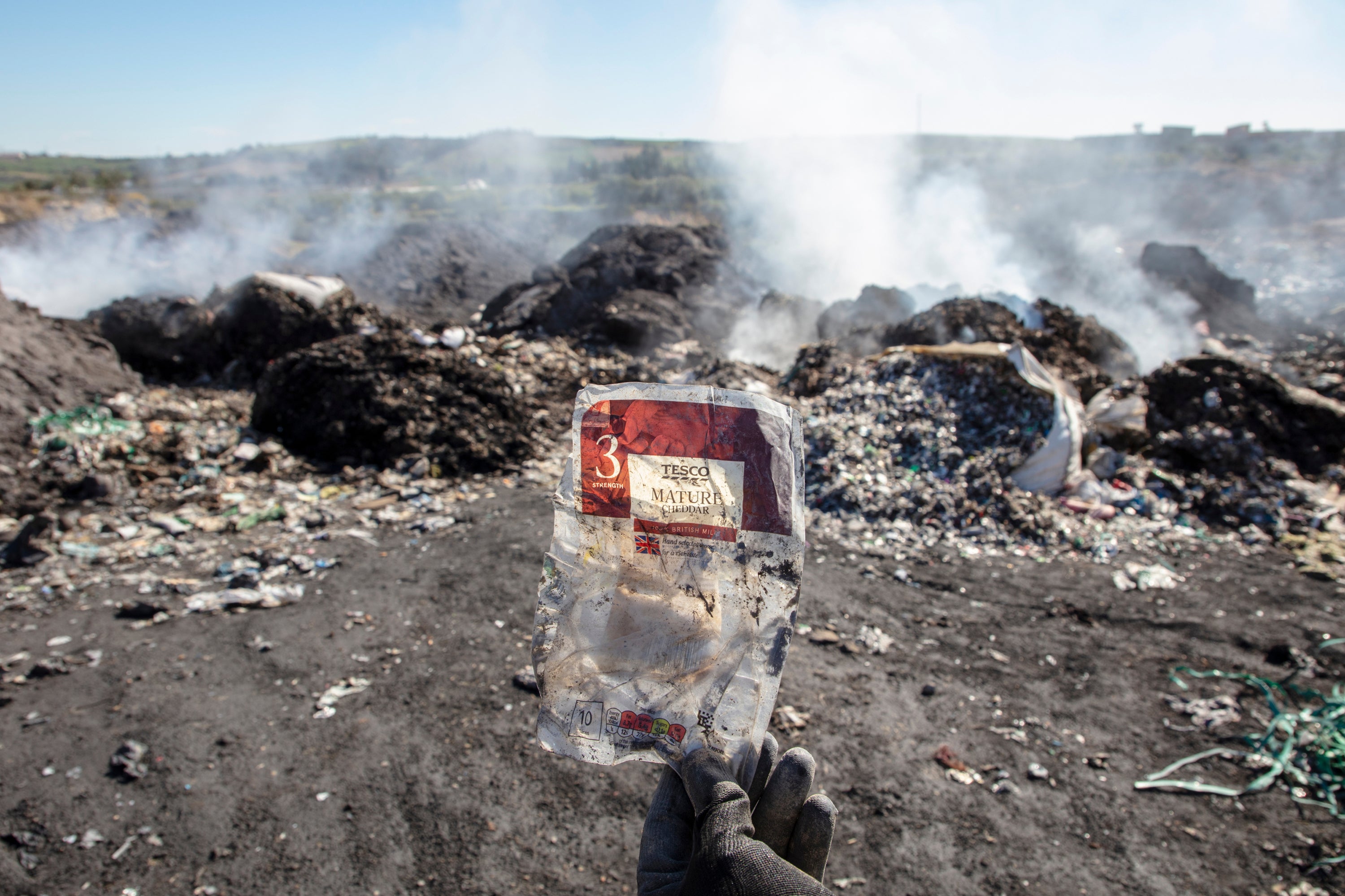 The Karahan Kuyumkyular waste dump in Turkey's Adana province is sighted during an investigation into plastic waste being dumped and incinerated in the country.