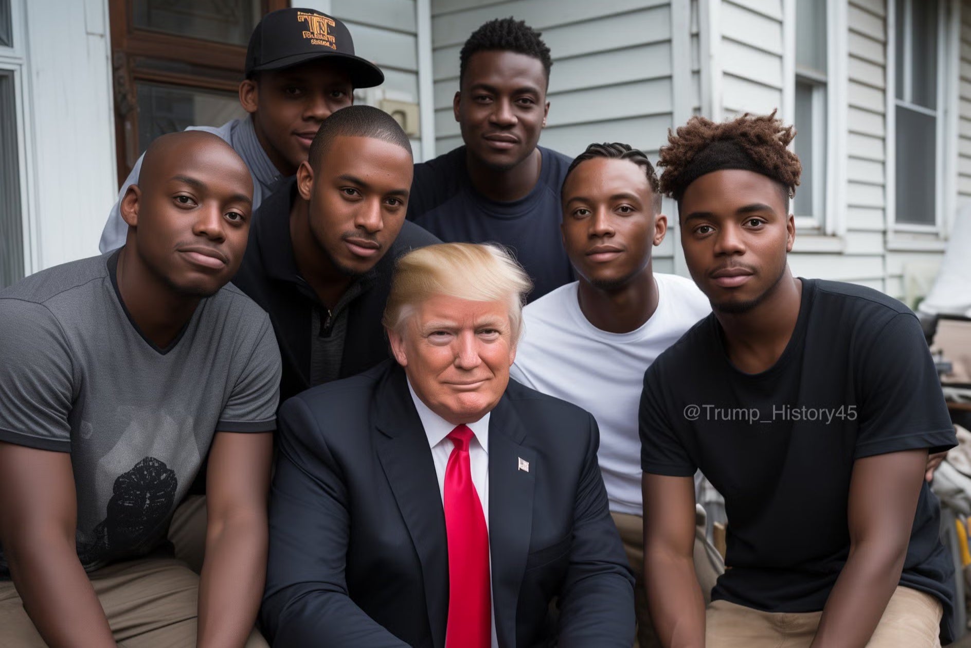 One of the alleged fake images showing Black Americans supporting ex-president Donald Trump