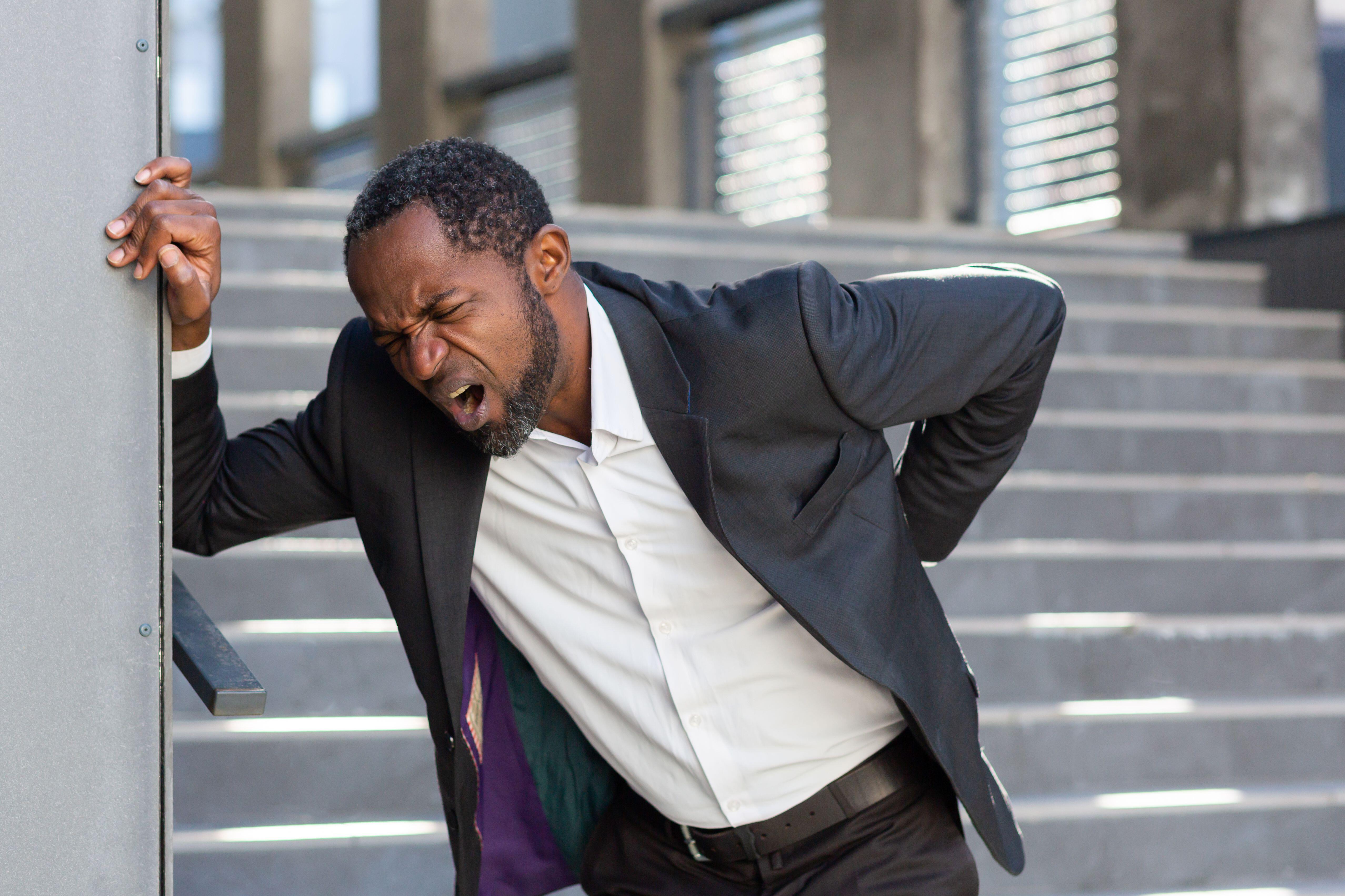 Generic stock photo of person with severe pain due to kidney stones