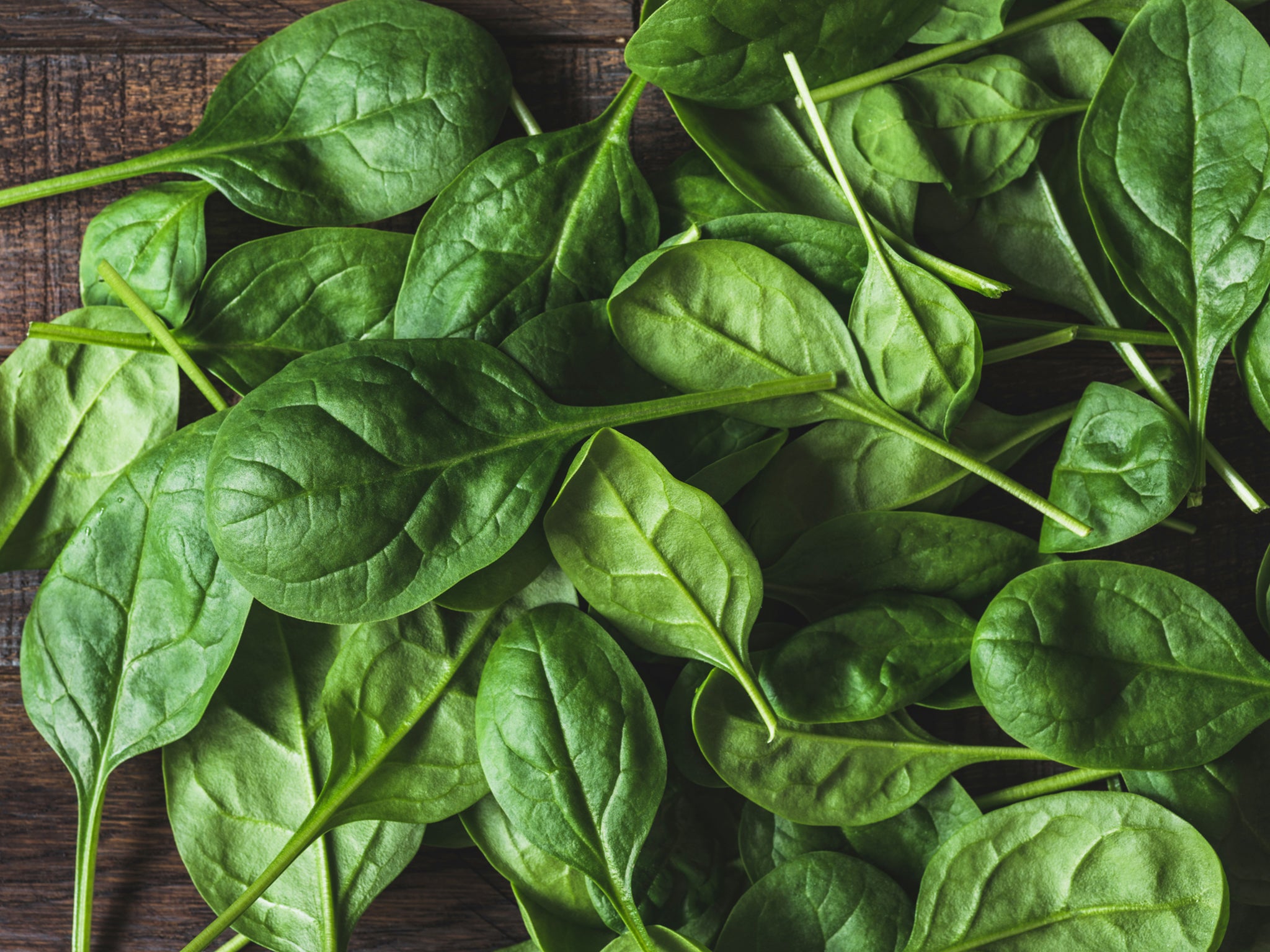 Spinach was found to have the second highest percentage