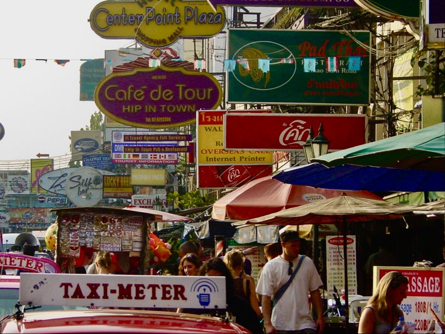 Back online: Khao San Road in Bangkok, to which British Airways will return in October 2024