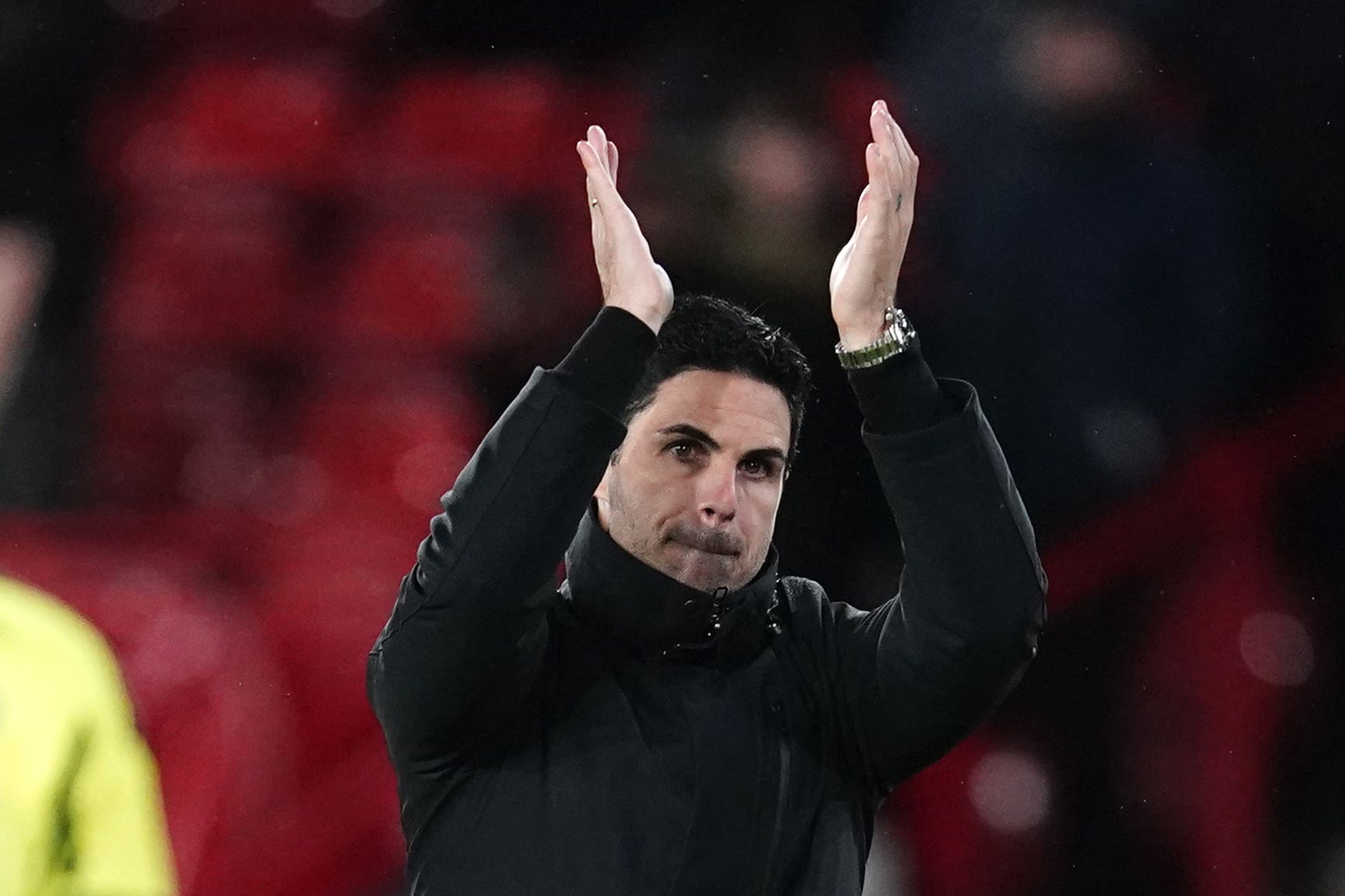 Arsenal manager Mikel Arteta saw his side hit Sheffield United for six (Nick Potts/PA).