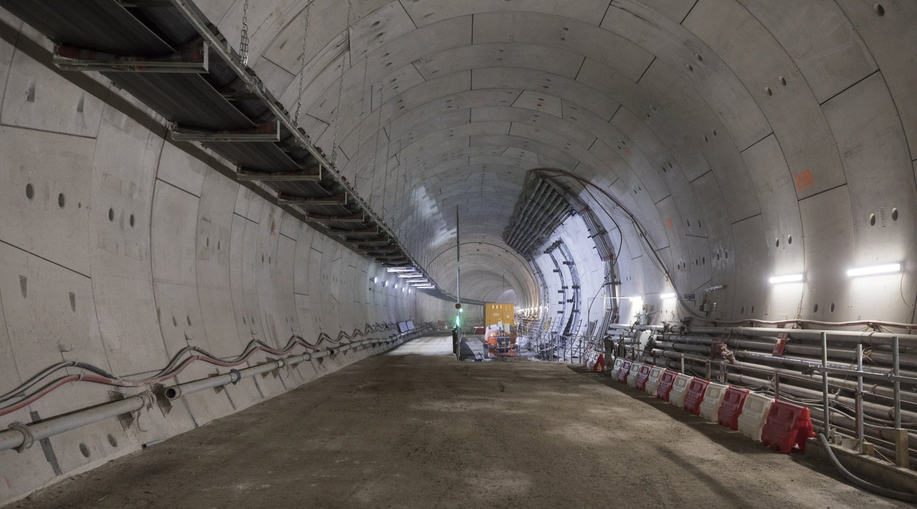 The tunnel is just under one mile long