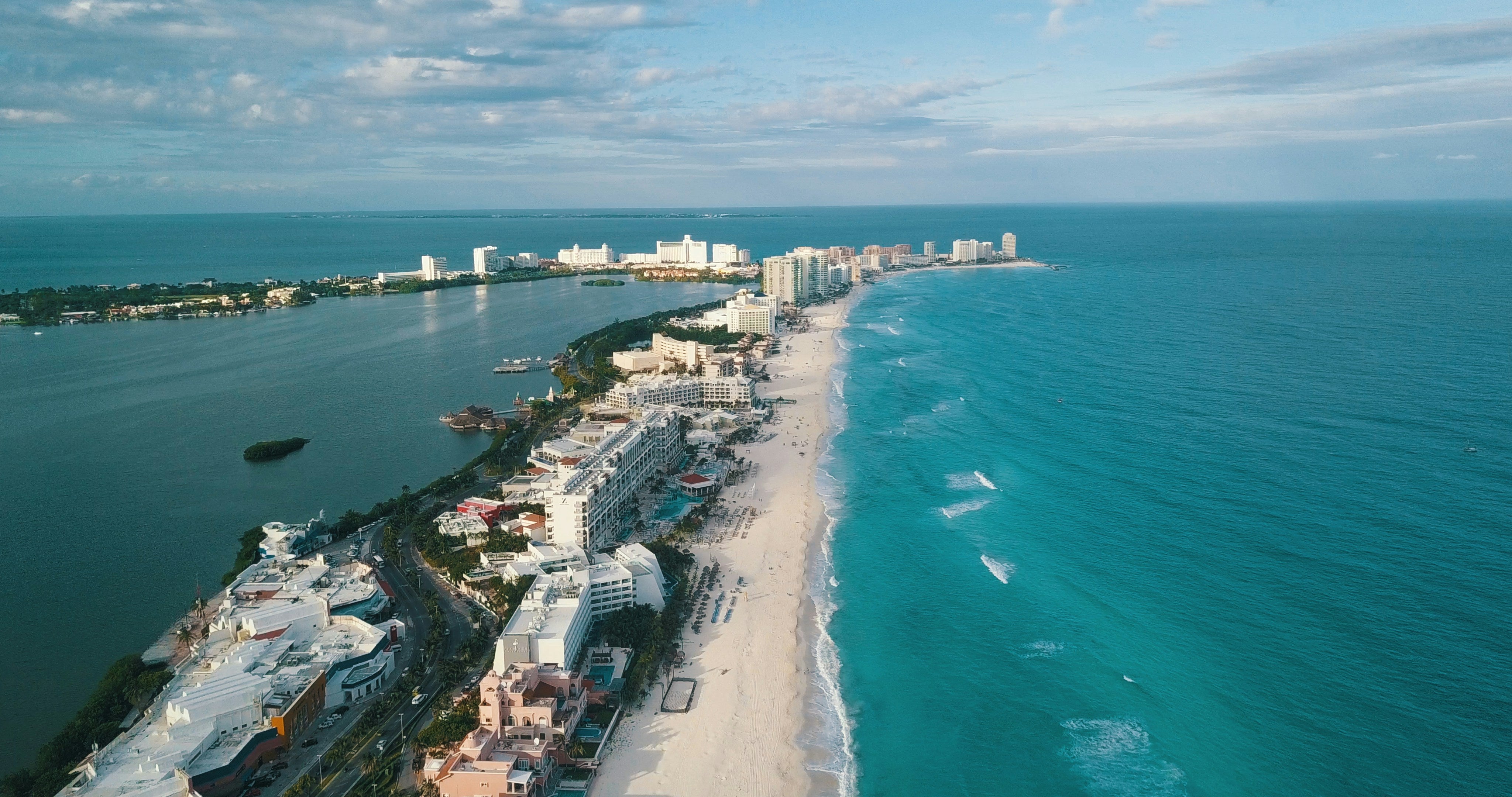 Many of Cancun’s hotels are on the city’s island tourist area