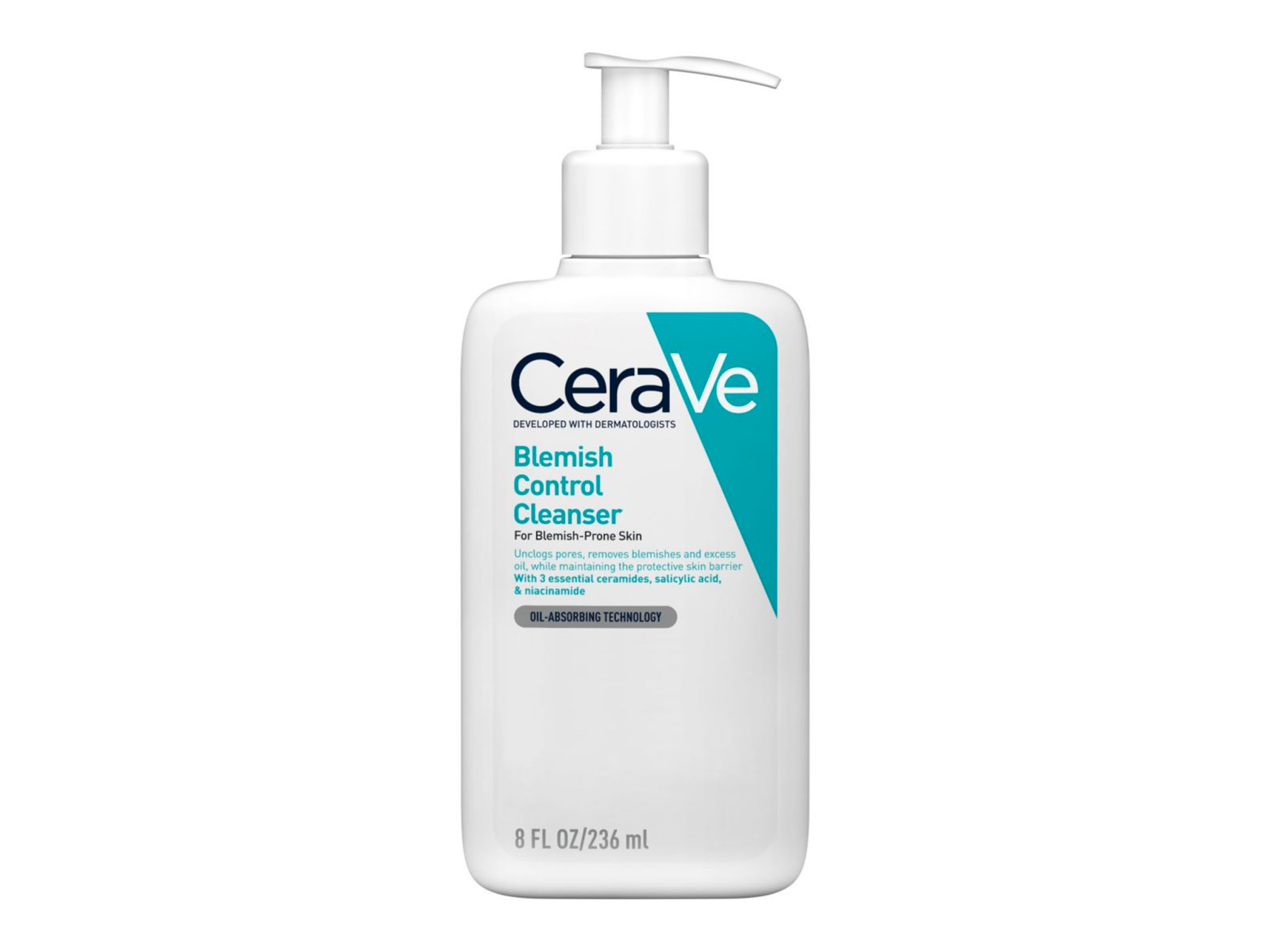 CeraVe best products CeraVe Blemish Control Face Cleanser with 2% Salicylic Acid & Niacinamide for Blemish-Prone Skin indybest