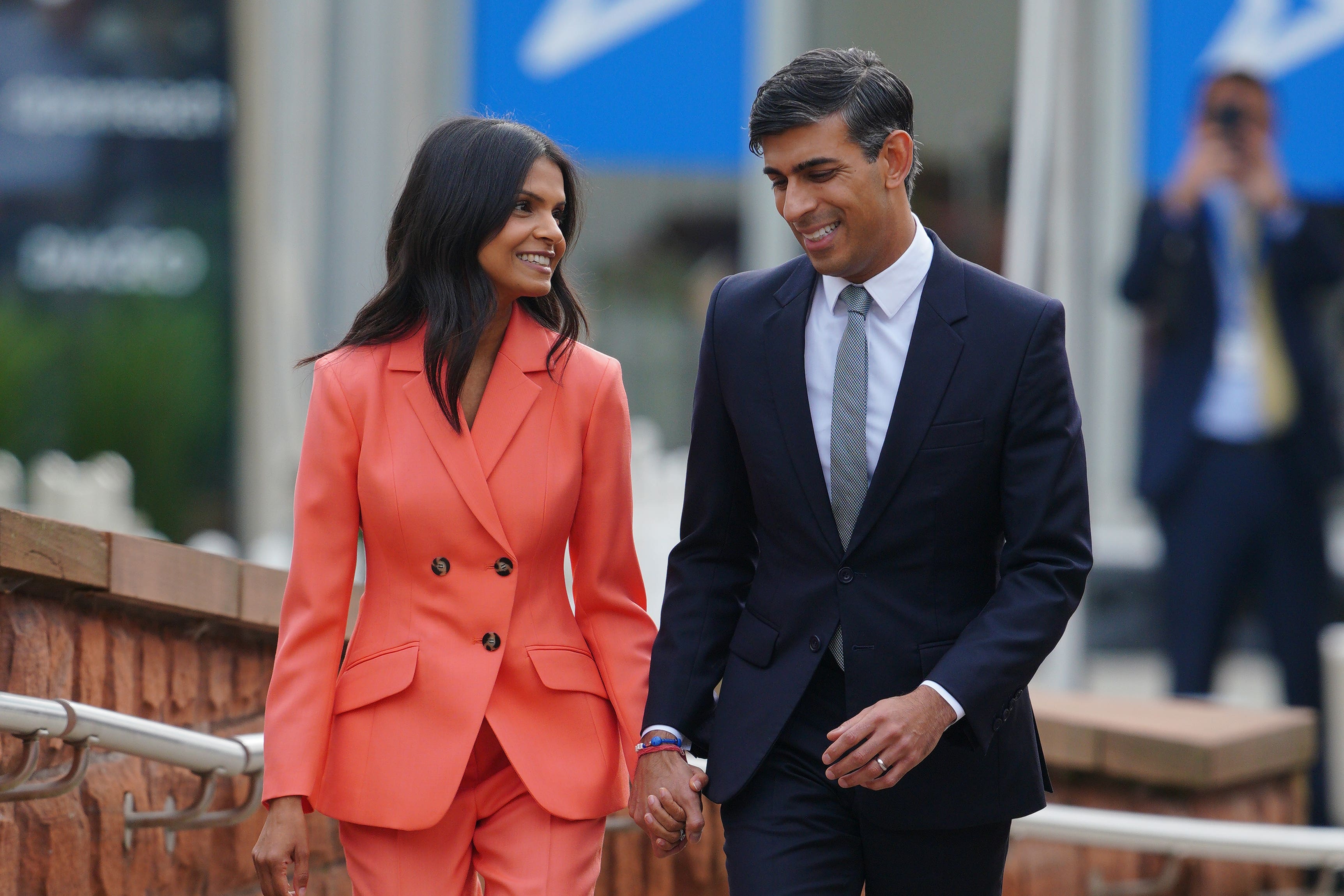 Prime Minister Rishi Sunak and wife Akshata Murty