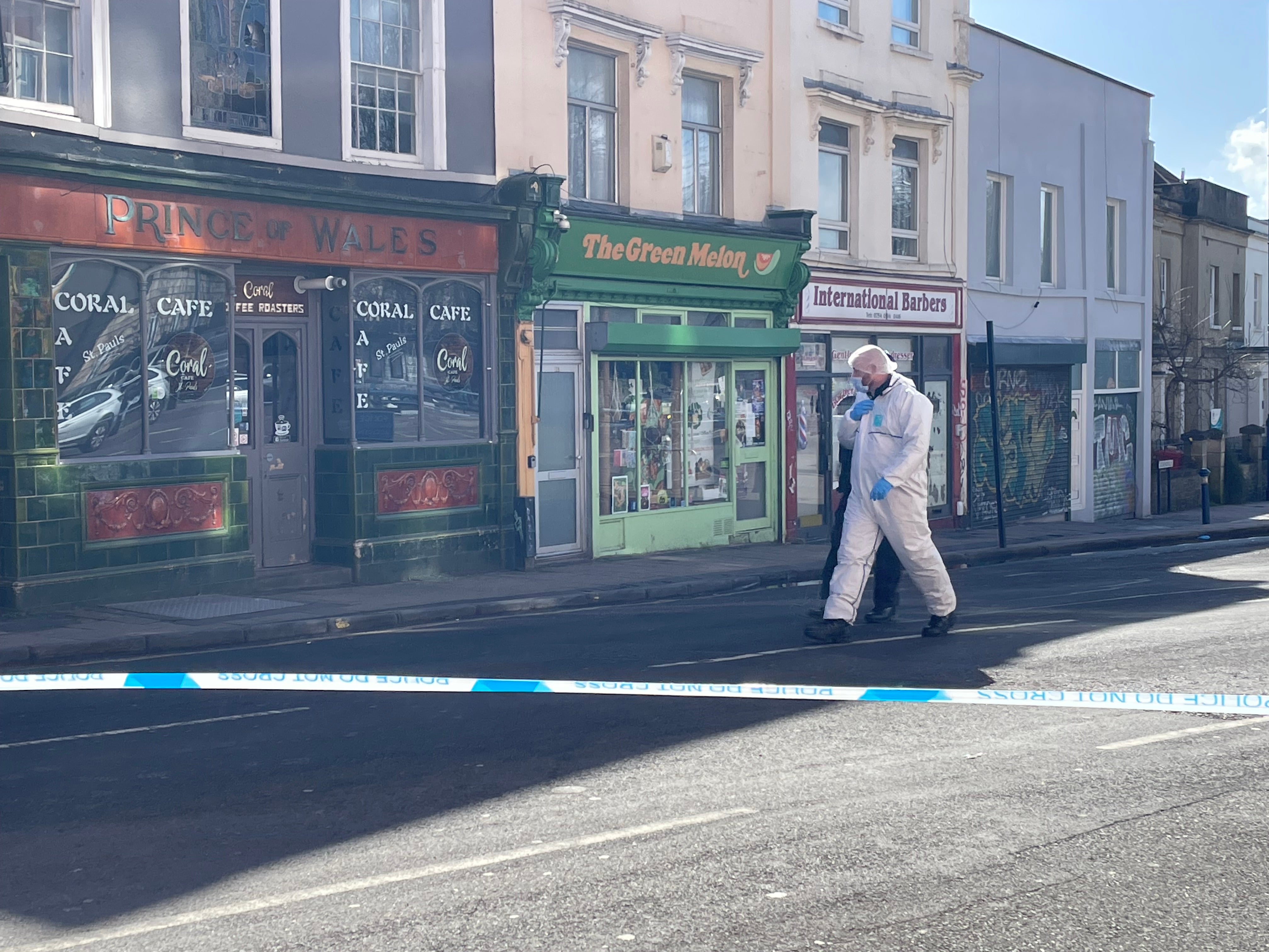 Police at the scene of a "serious incident" which happened overnight on Ashley Road in the St Paul's area of Bristol