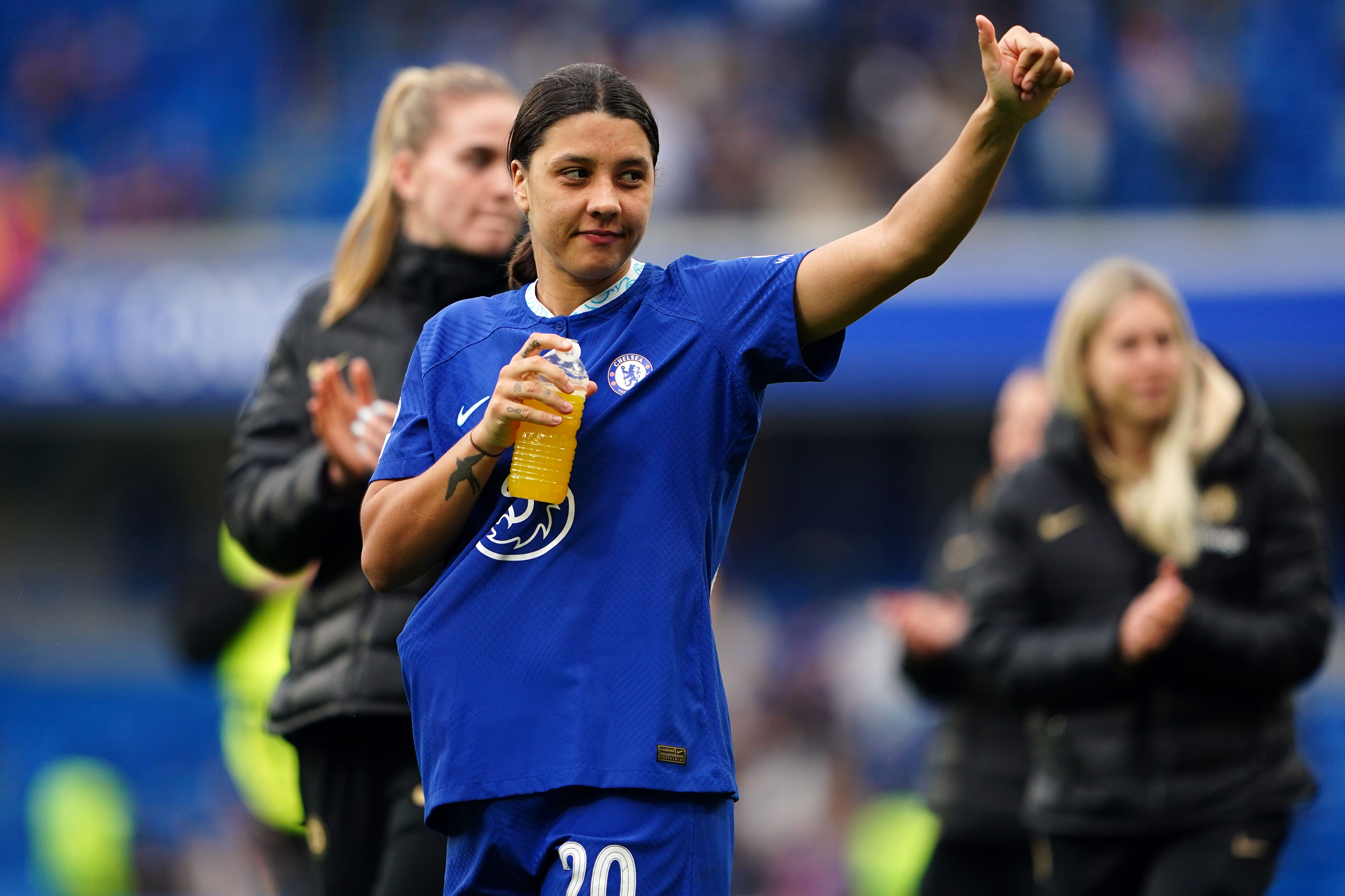 Sam Kerr is currently injured (Zac Goodwin/PA)