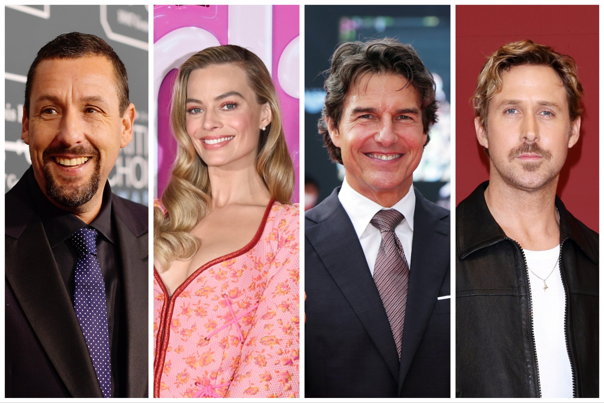 Adam Sandler, Margot Robbie, Tom Cruise and Ryan Gosling