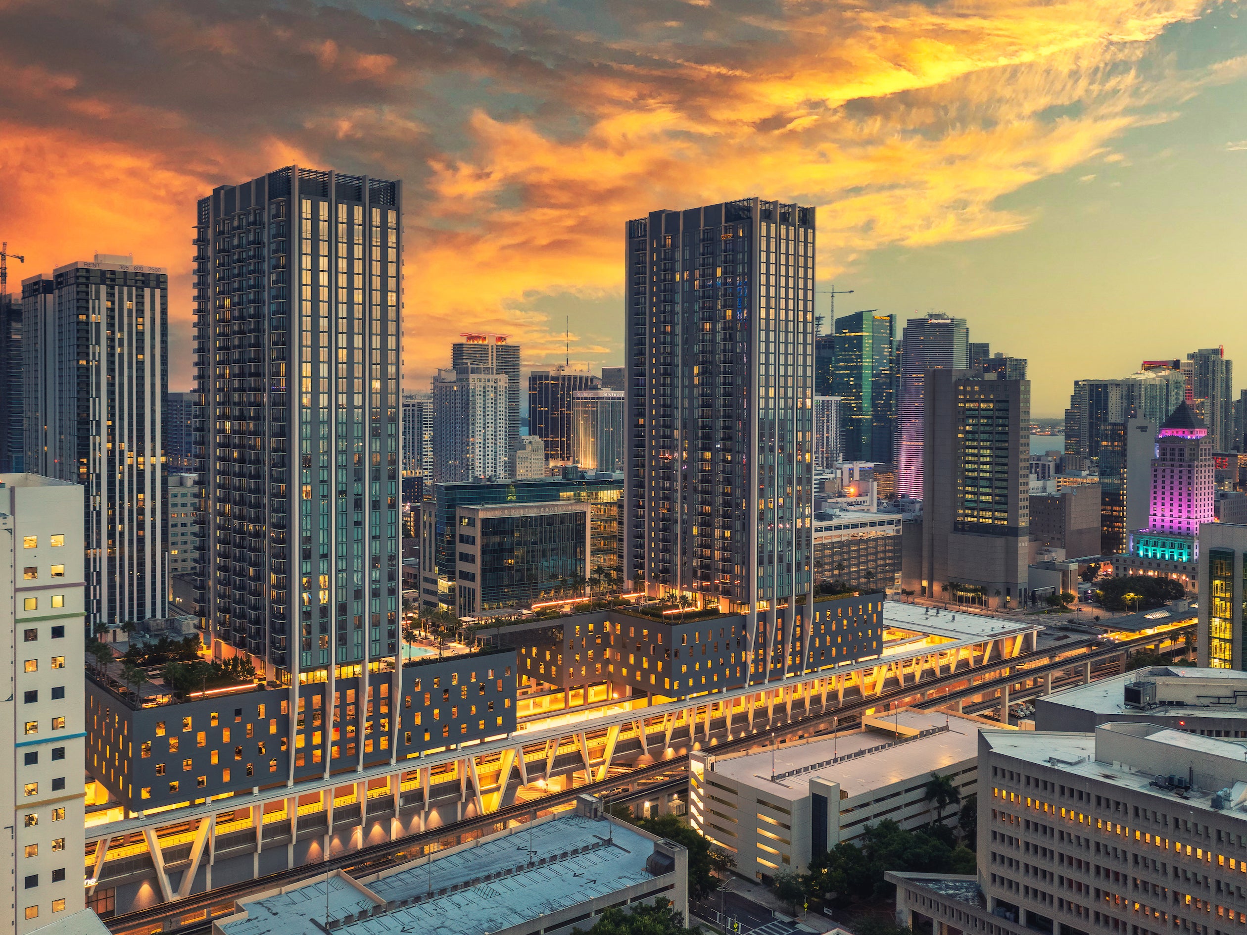 The Brightline train takes travellers into the heart of Miami