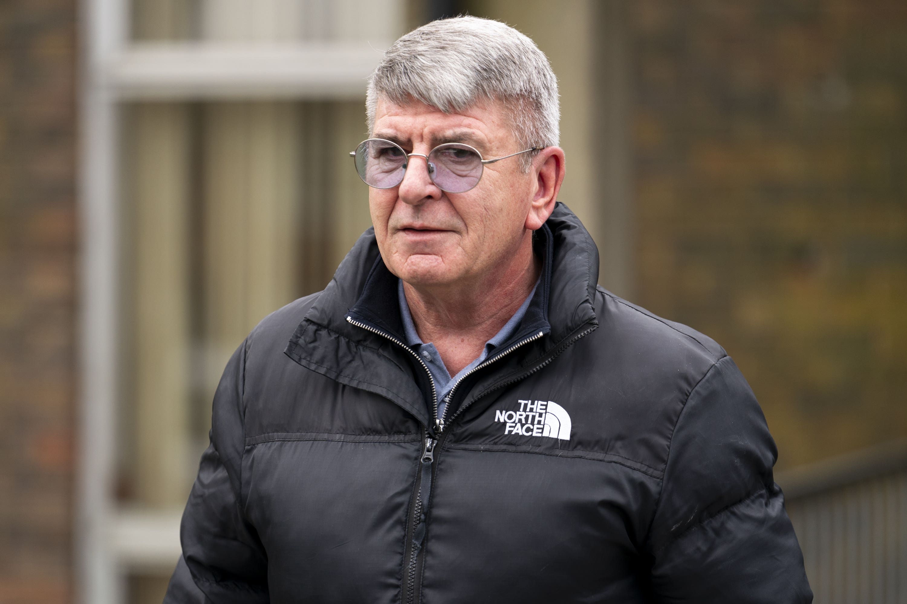 Former Kent police officer Michael Stanley leaves Sevenoaks Magistrates’ Court (Jordan Pettitt/PA)