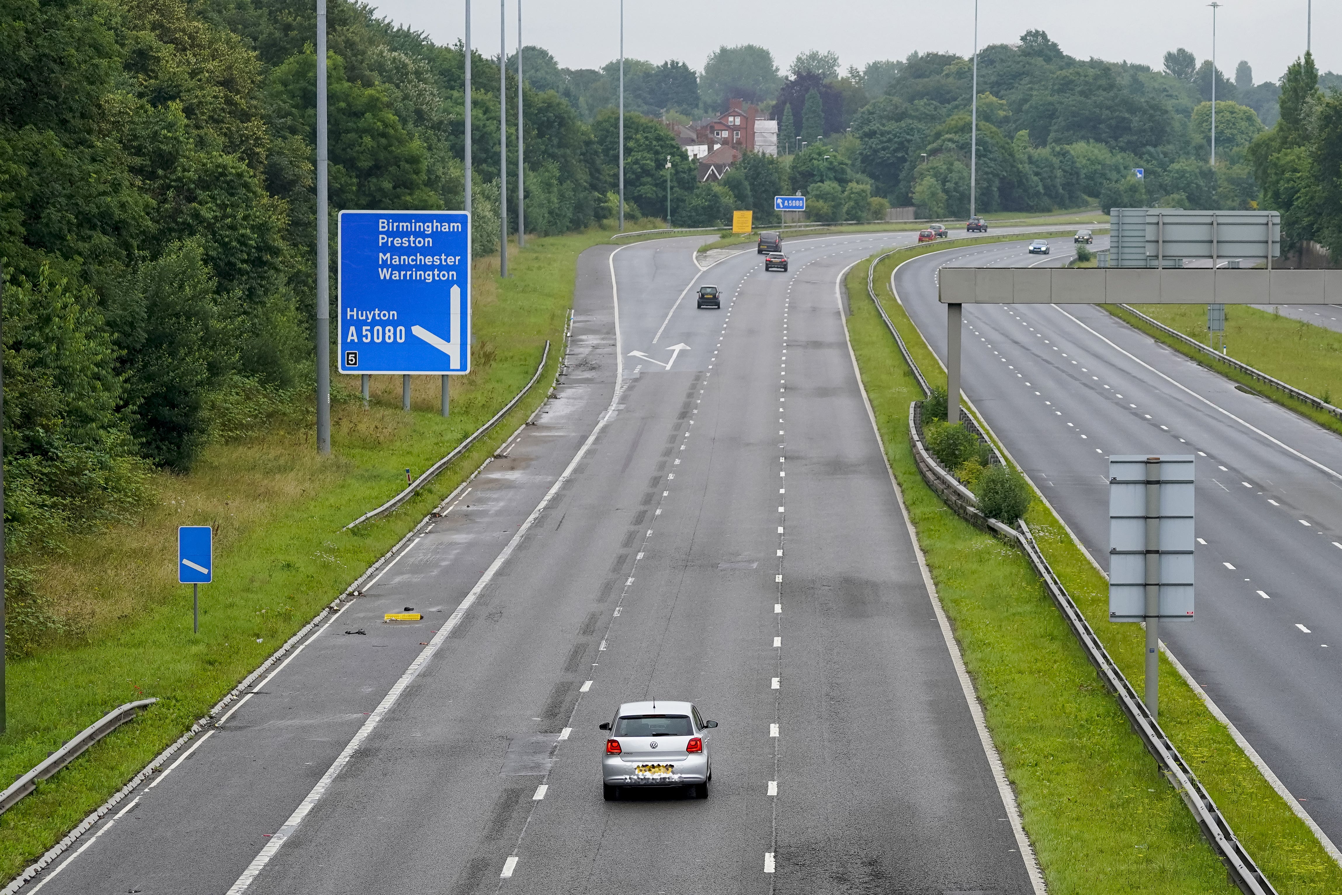 A new National Highways campaign aims to highlight the dangers of driving in the middle lane and tailgating (PA)