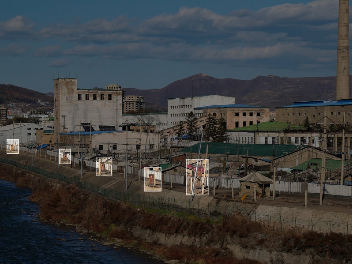 The small guard posts which run along the Yalu River did not exist before 2019