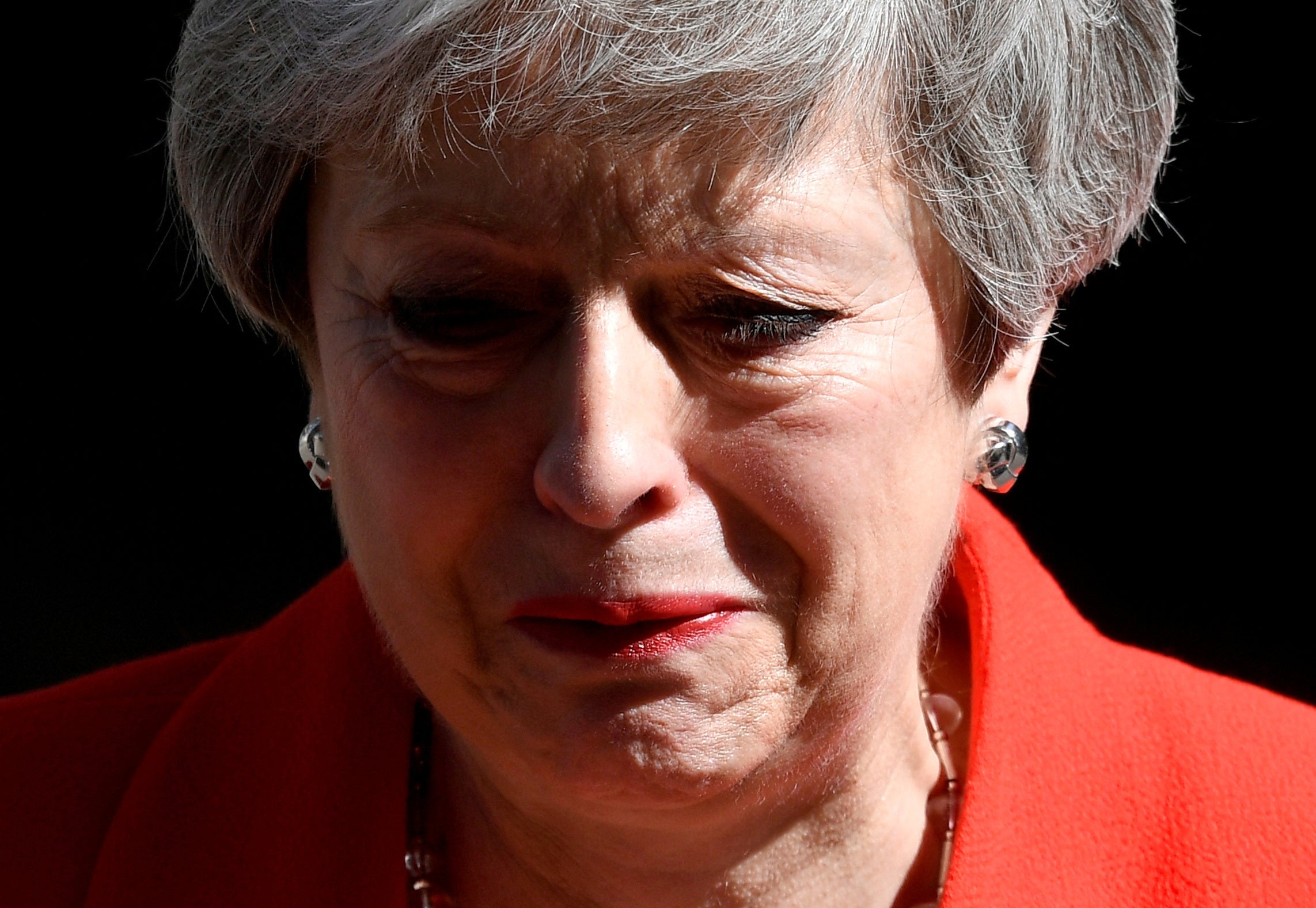 Theresa May gave a tearful address as she resigned as prime minister in 2019