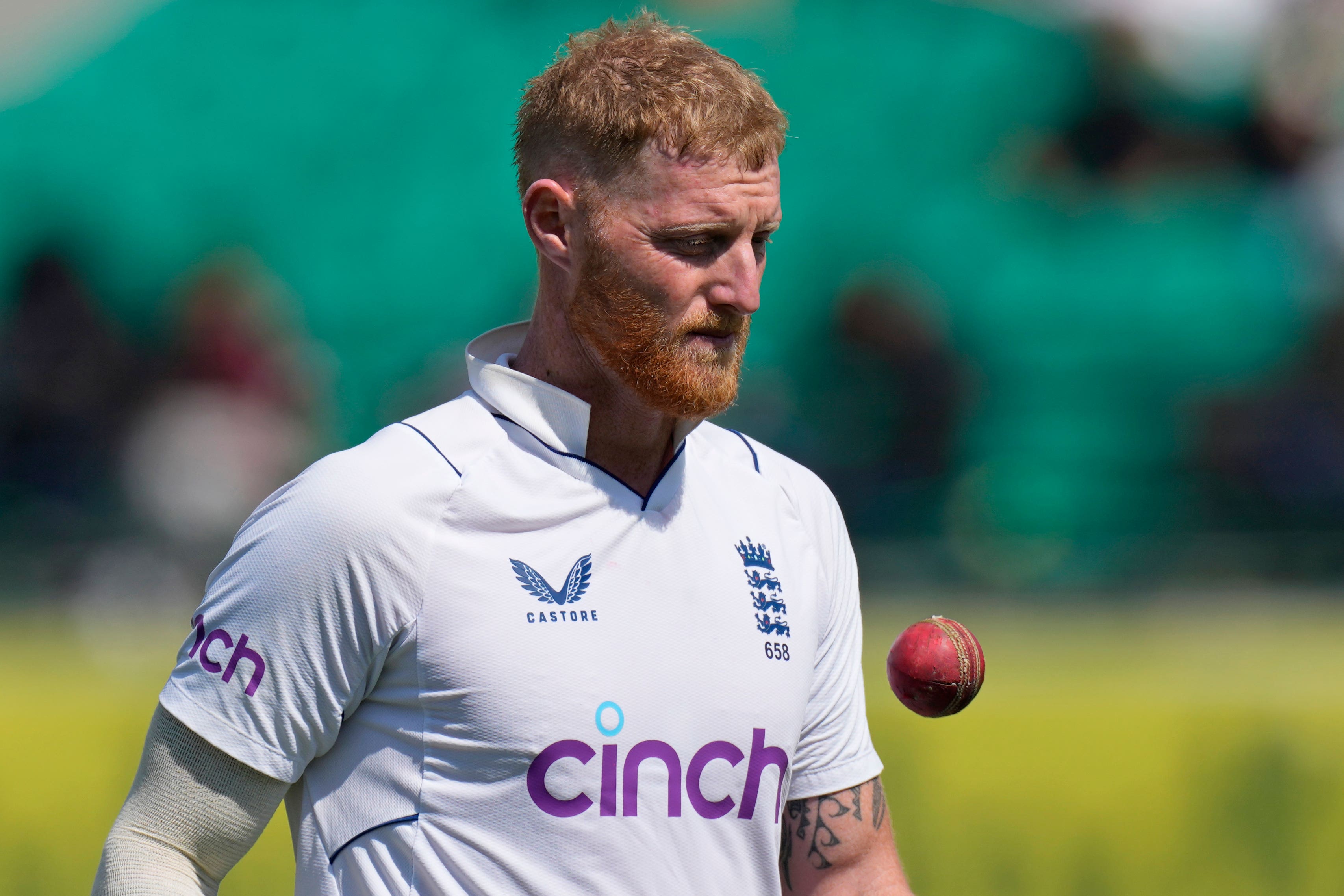 Ben Stokes provided a moment of magic on his bowling return (Ashwini Bhatia/AP)