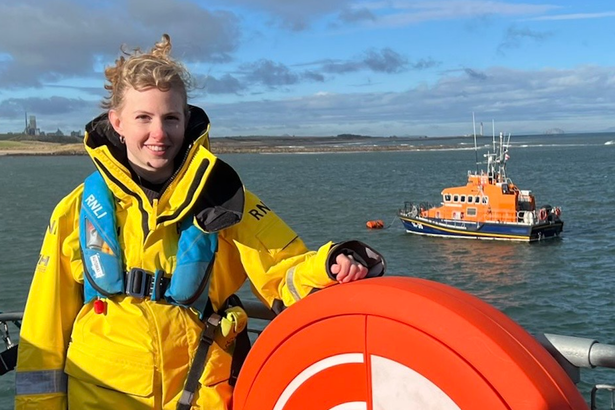 Phoebe Douglas is Scotland’s first female full-time RNLI mechanic (Dunbar RNLI/Alistair Punton/PA)