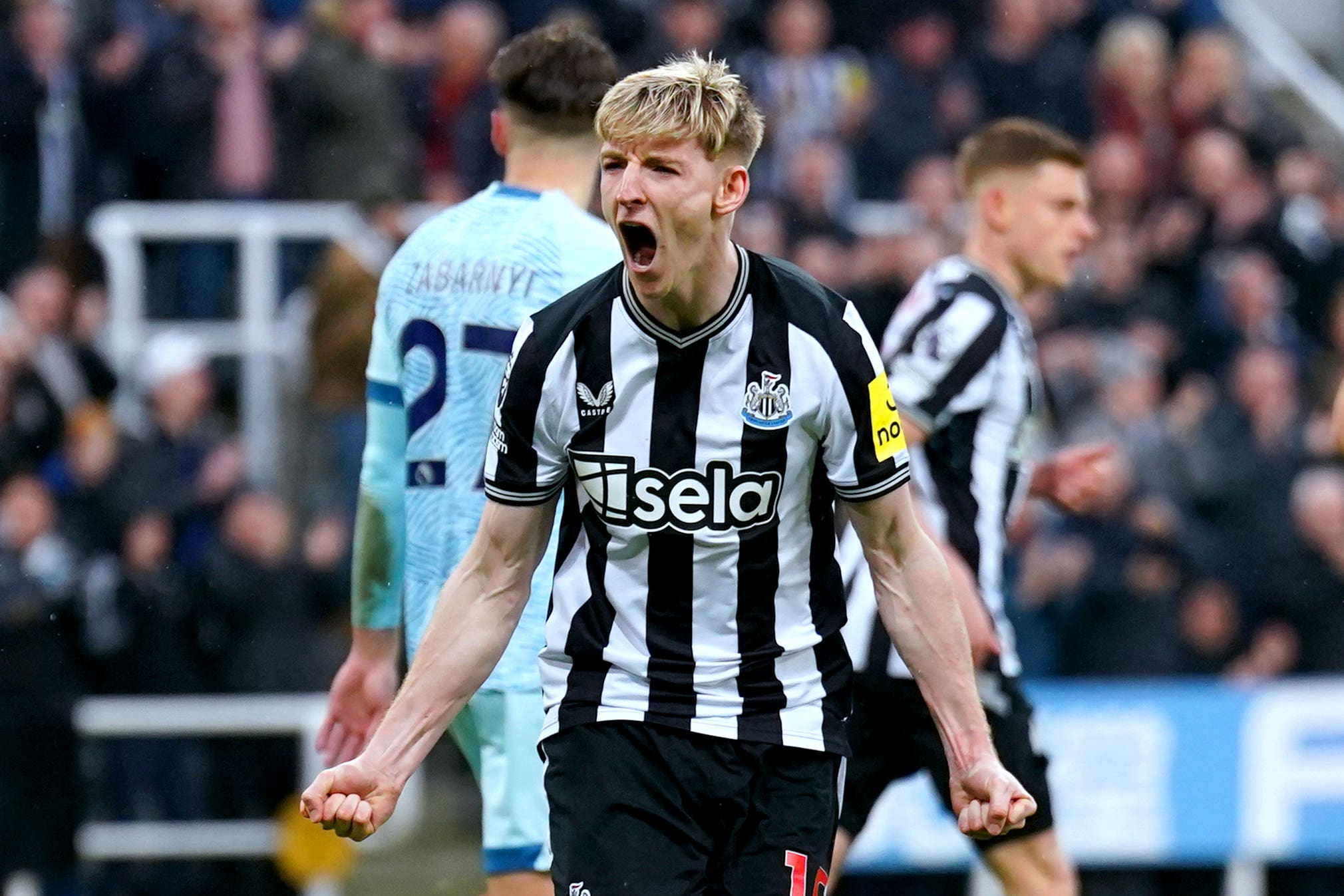 Newcastle’s Anthony Gordon has earned an England call-up (Owen Humphreys/PA)