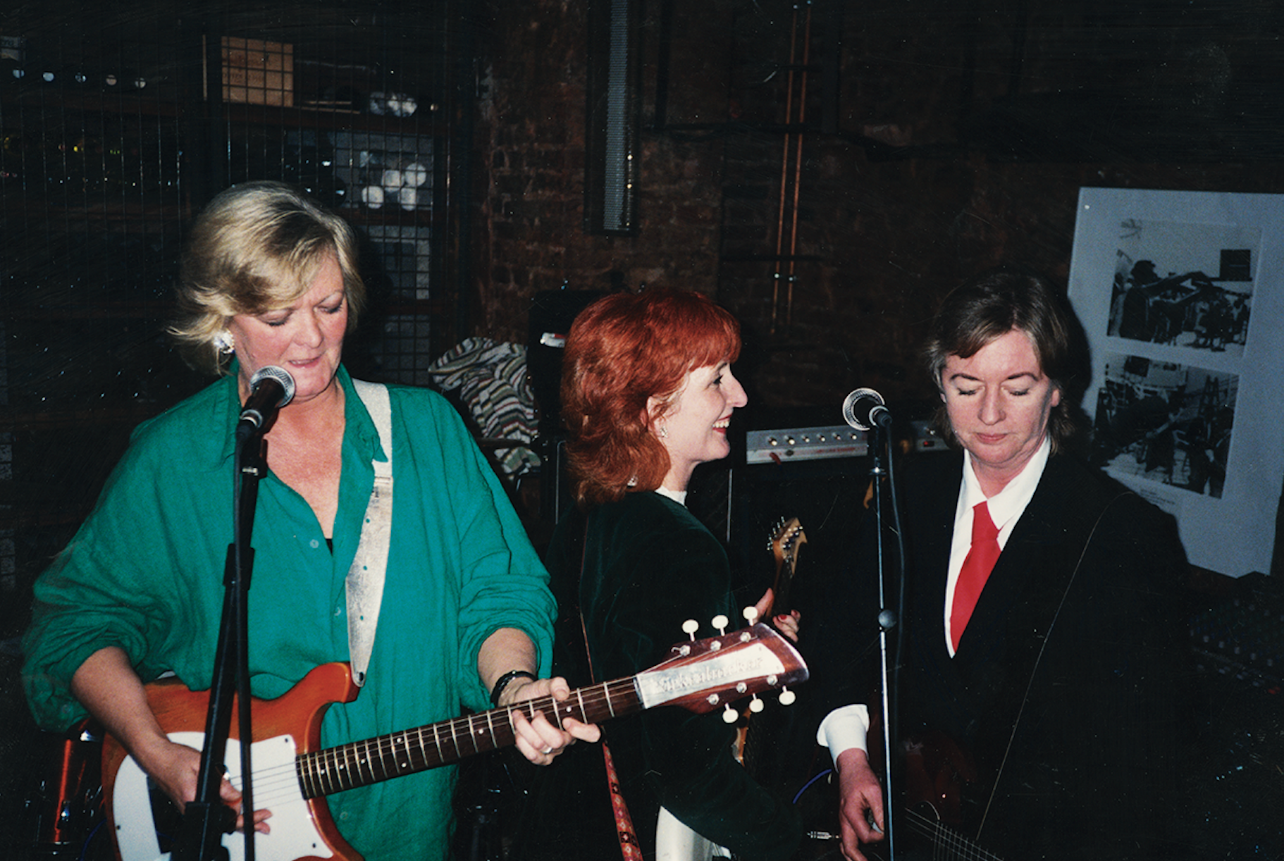 Pam Birch, Mary McGlory, and Valerie Gell during a reunion show in 1998, 30 years after disbanding in 1968