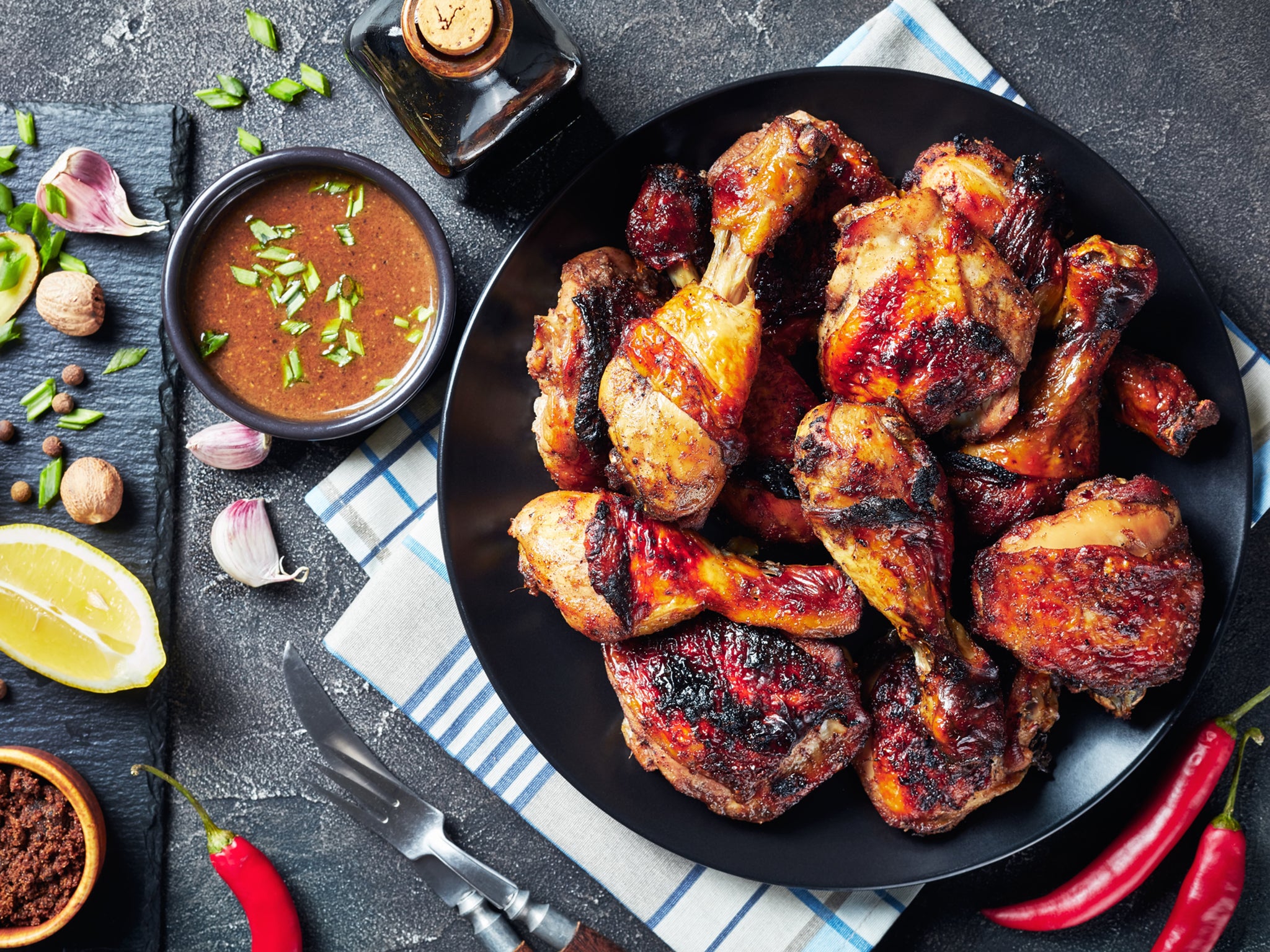 Jerk chicken is Jamaica’s second national dish