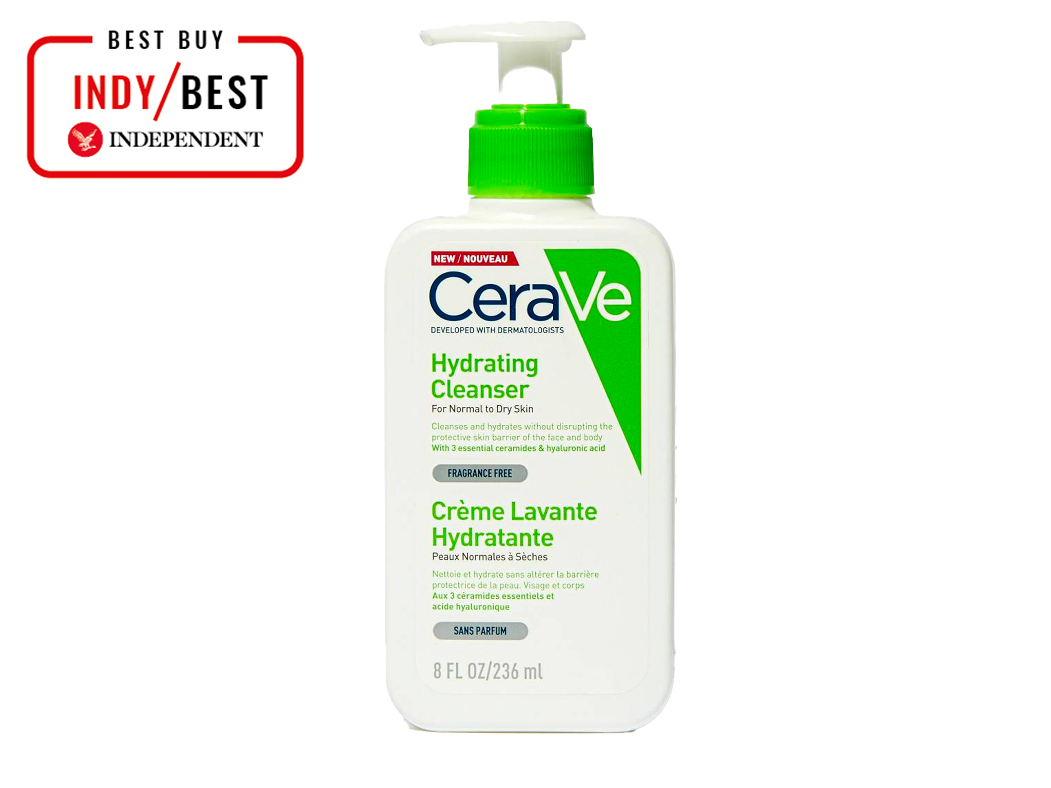 Best CeraVe products CeraVe Hydrating Cleanser with Hyaluronic Acid for Normal to Dry Skin indybest