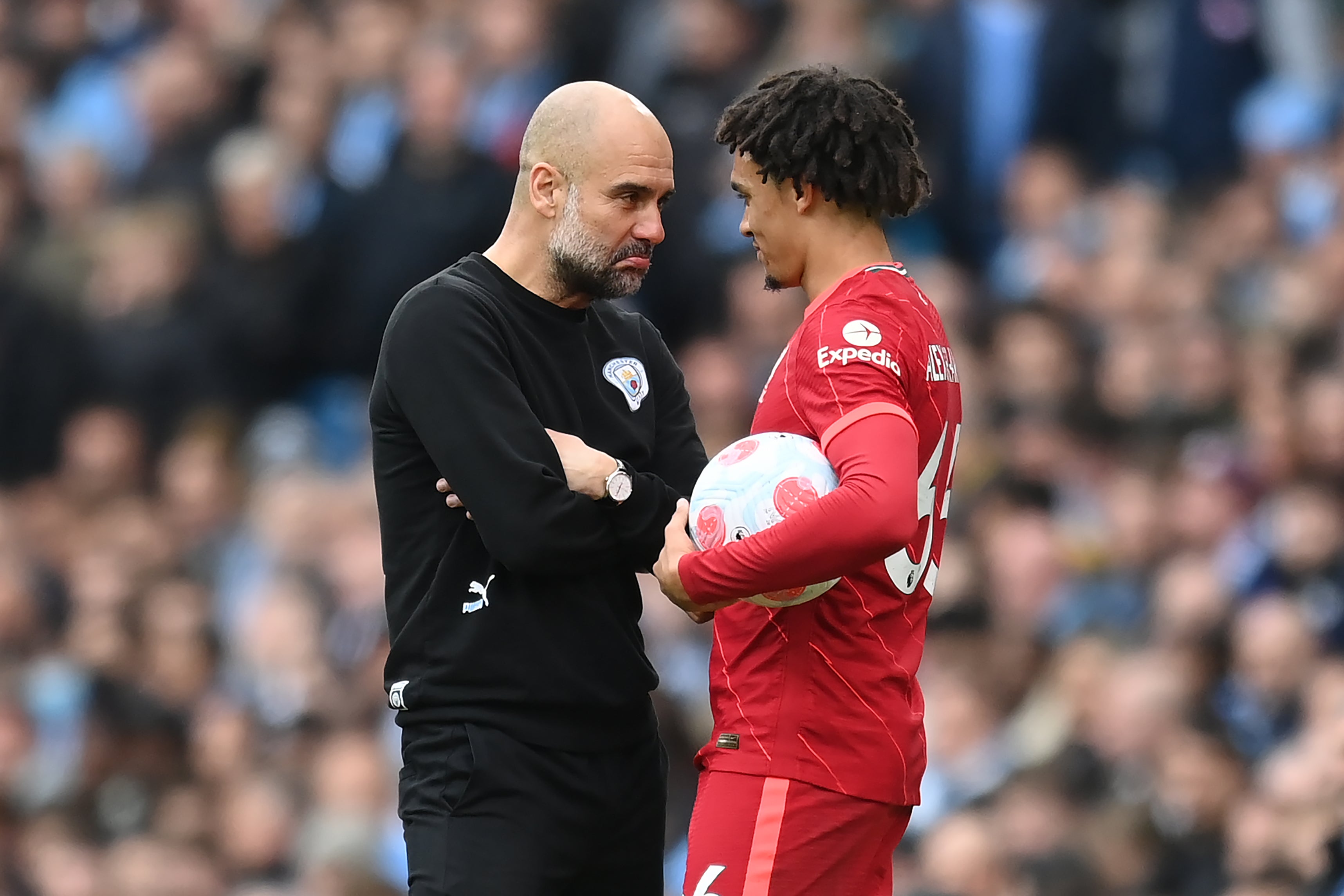 Guardiola and Alexander-Arnold