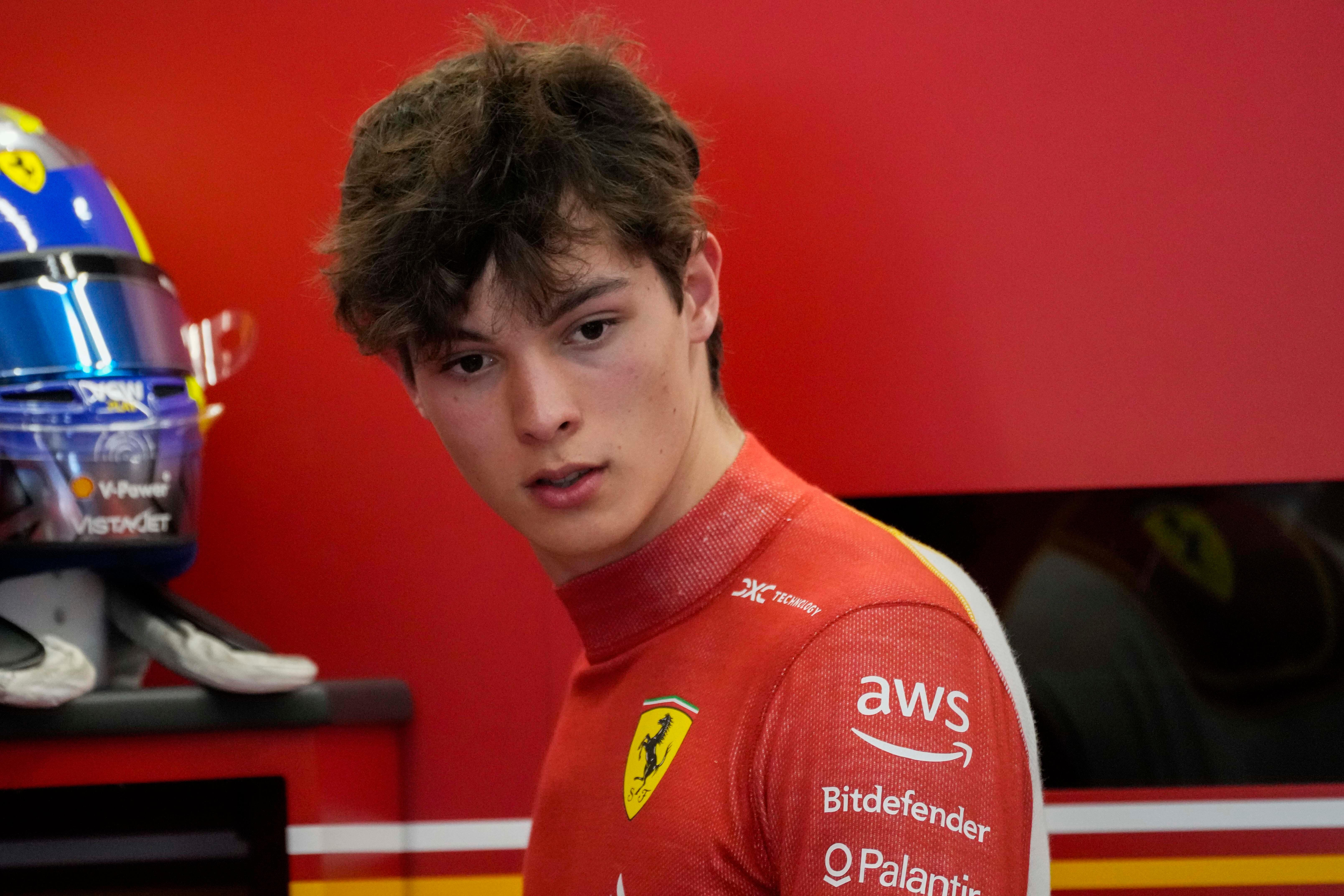 British driver Oliver Bearman will race for Ferrari this weekend (Darko Bandic/AP)