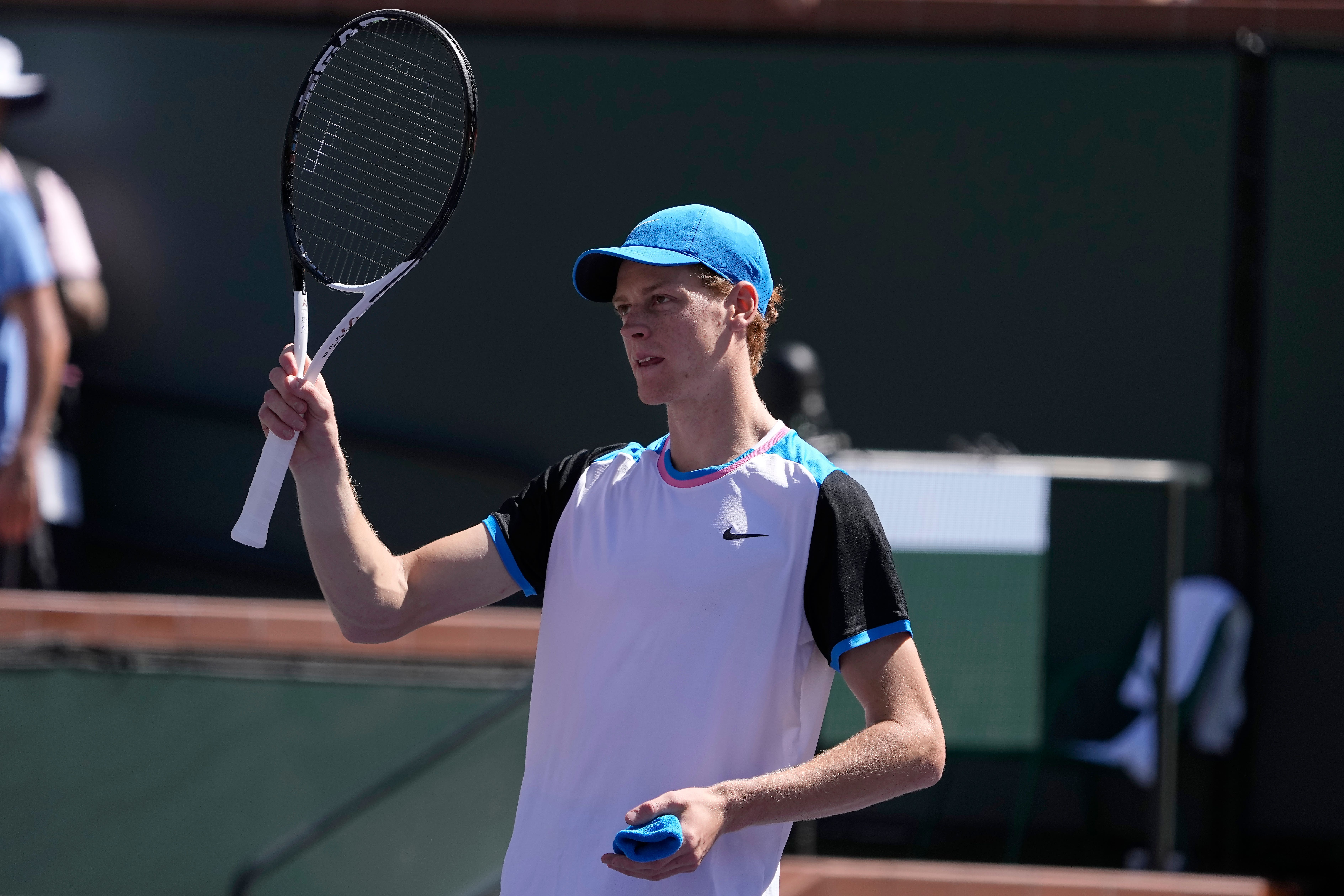 Jannik Sinner waves after defeating Thanasi Kokkinakis (Mark J. Terrill/AP)