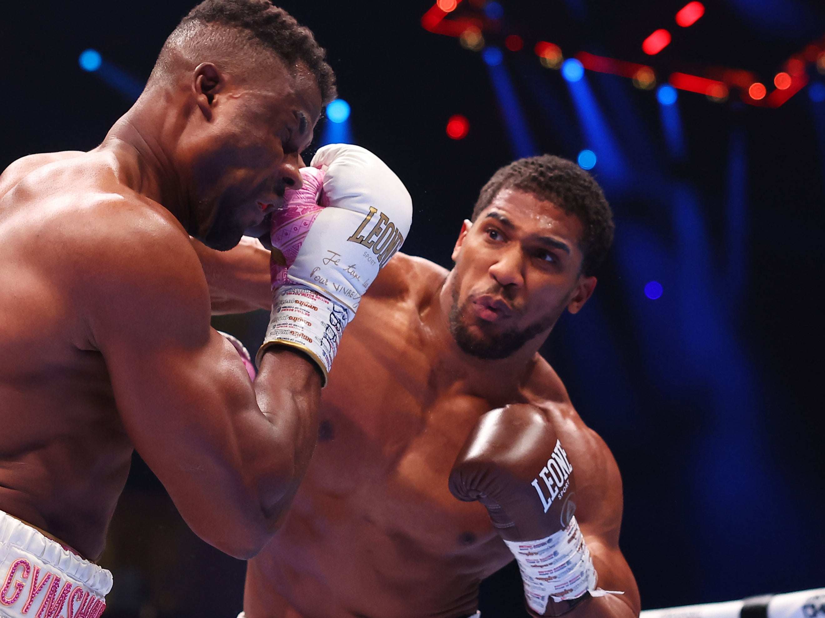 Joshua knocked out Ngannou in round two in Riyadh