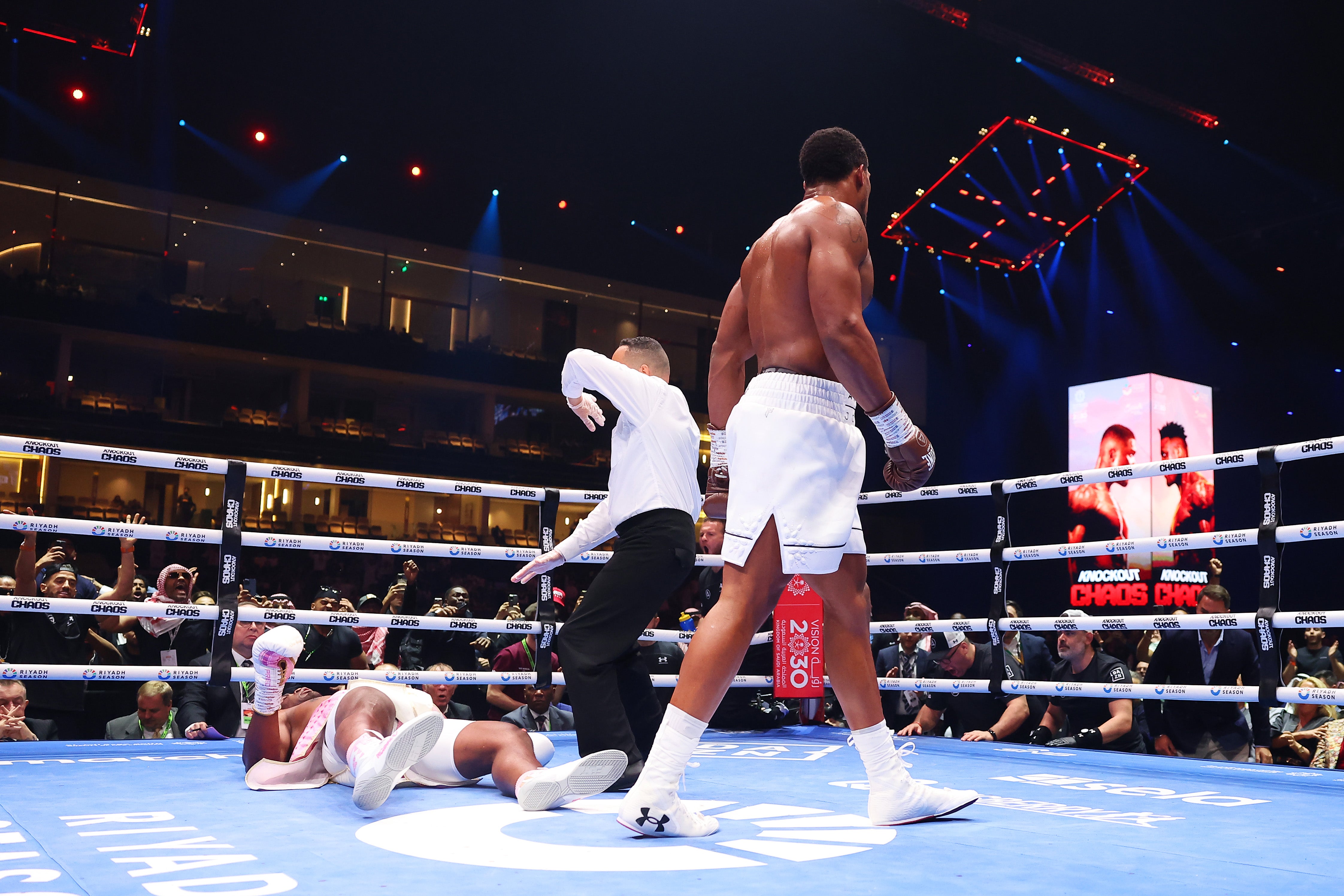 Joshua knocked out Francis Ngannou in frightening fashion in March