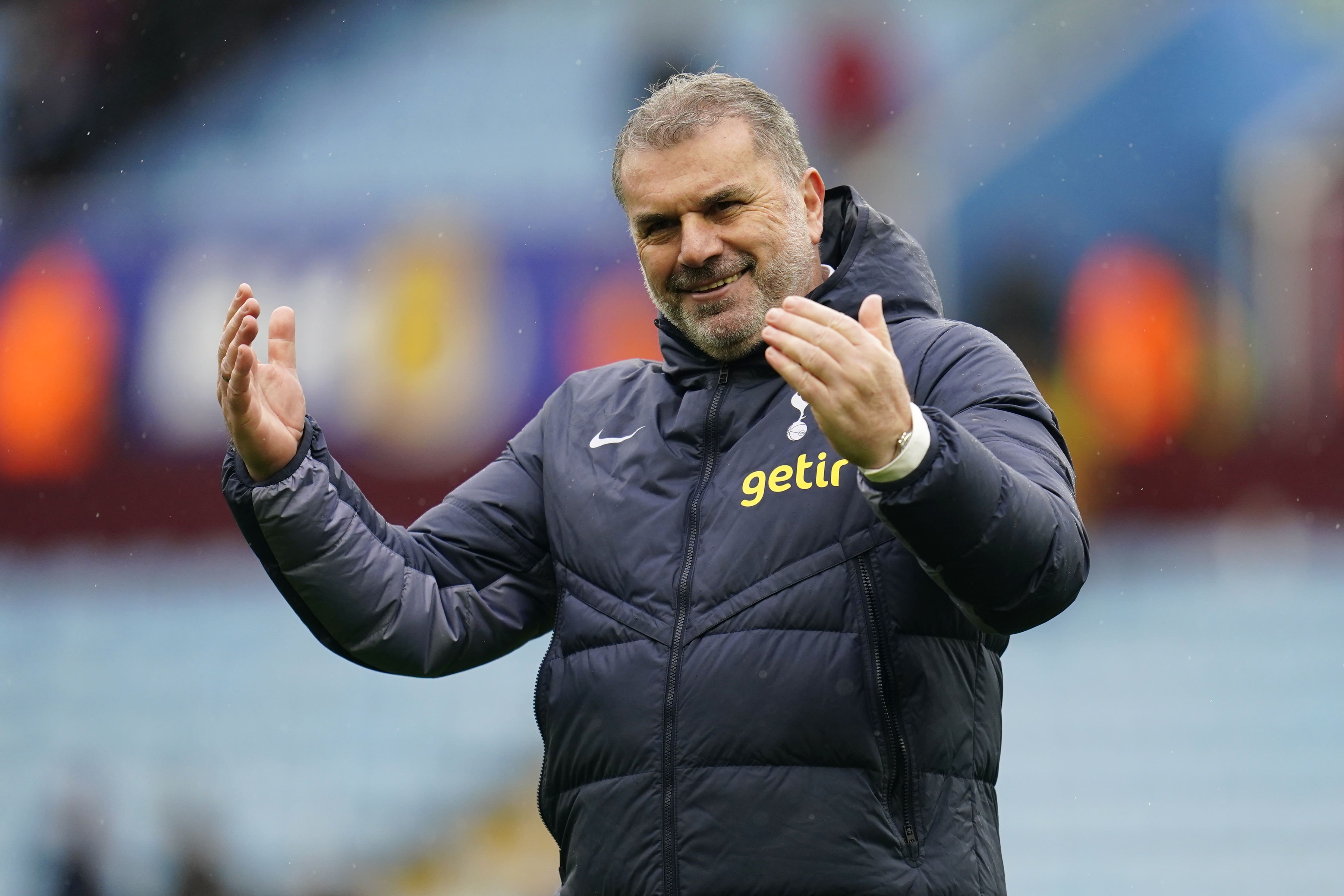 Ange Postecoglou enjoys Tottenham’s win at Aston Villa (Nick Potts/PA)