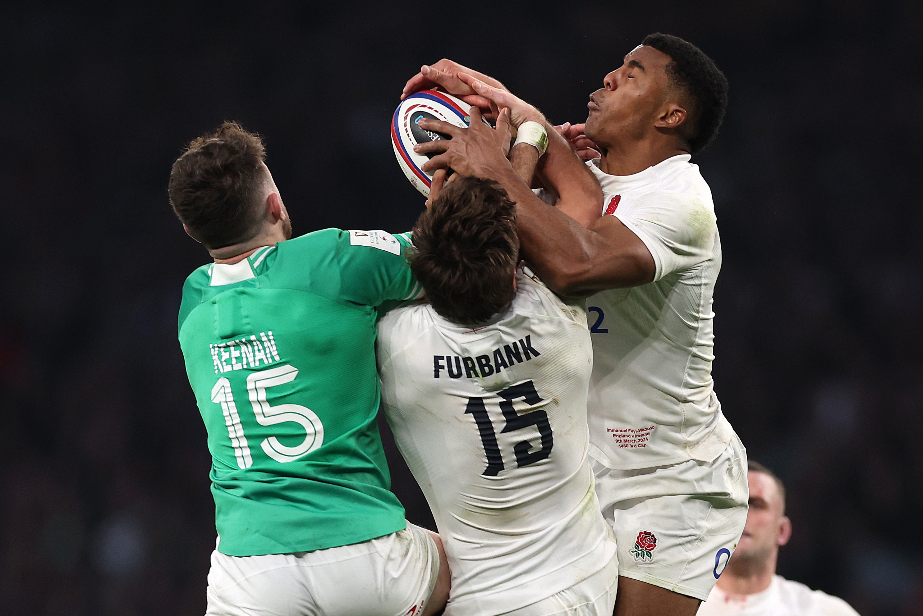 Feyi-Waboso responded strongly to Ireland’s attempts to test him in the air