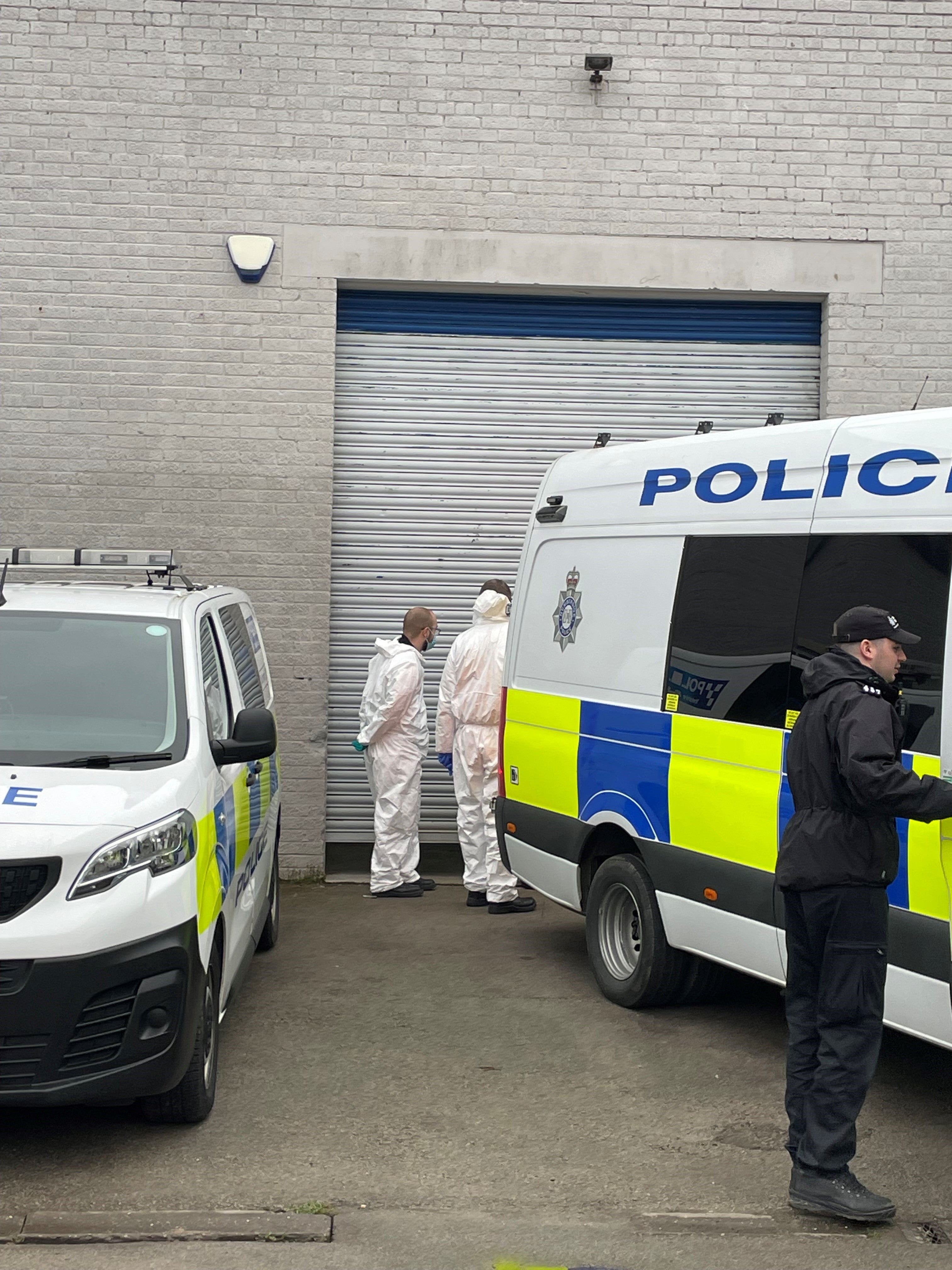 Police outside the Hessle Road branch of Legacy Independent Funeral Directors in Hull