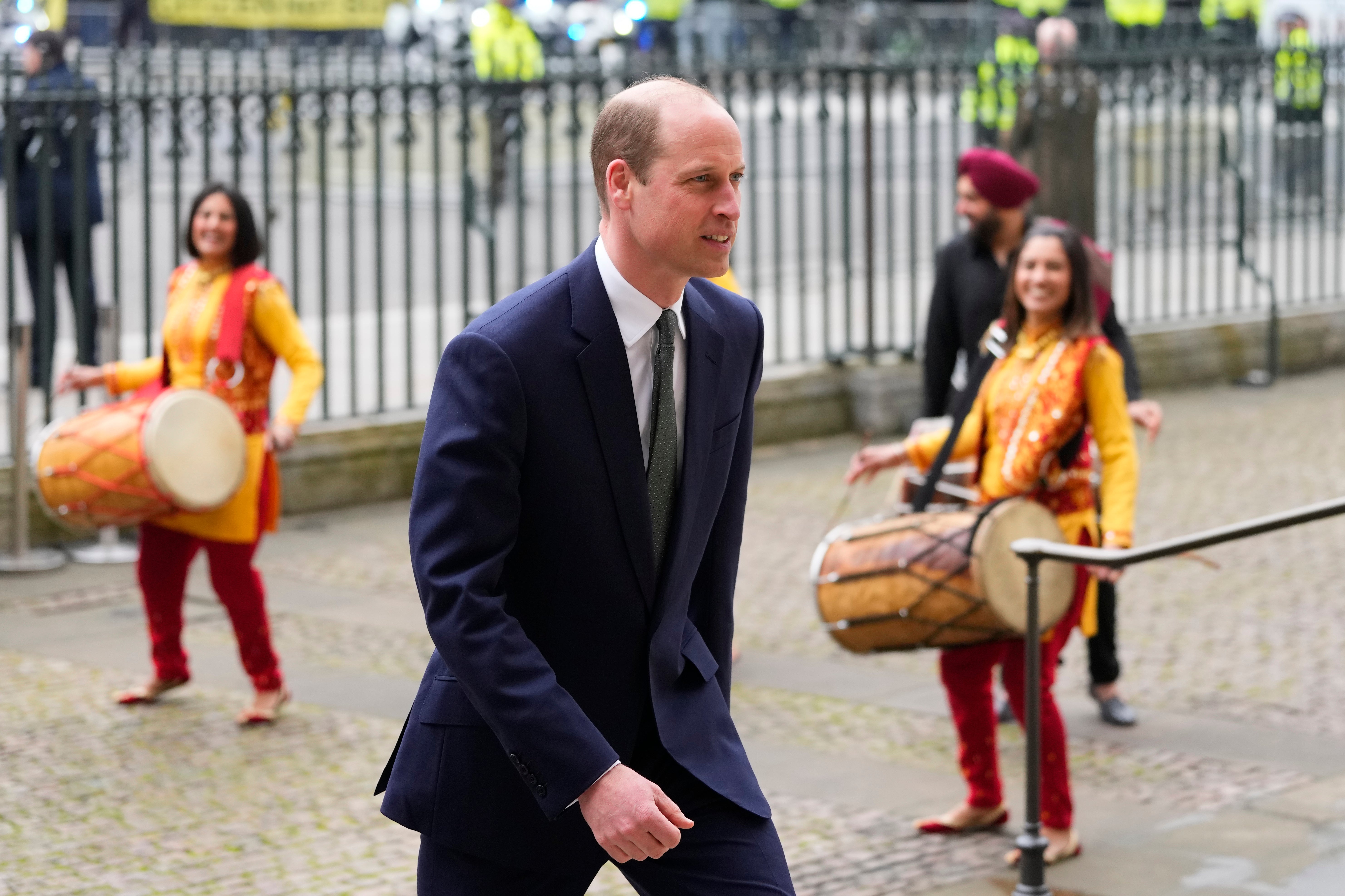 Prince William arrives to attend the annual Commonwealth Day Service of Celebration at Westminster Abbey in London