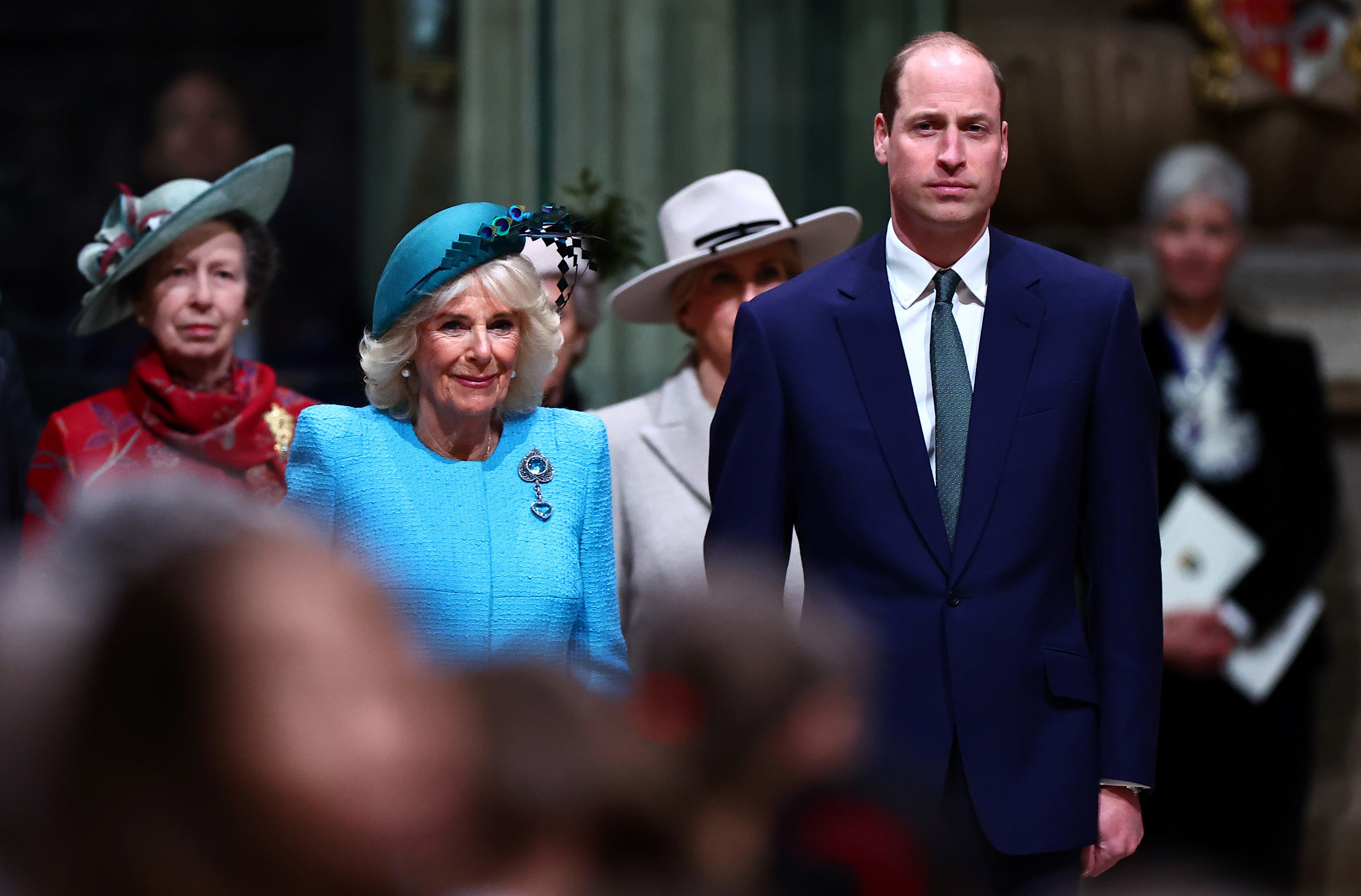 Queen Camilla and the Prince of Wales attending the annual Commonwealth Day Service at Westminster Abbey