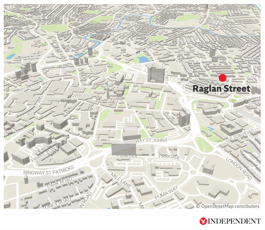 A map showing the location of where the baby’s body was found