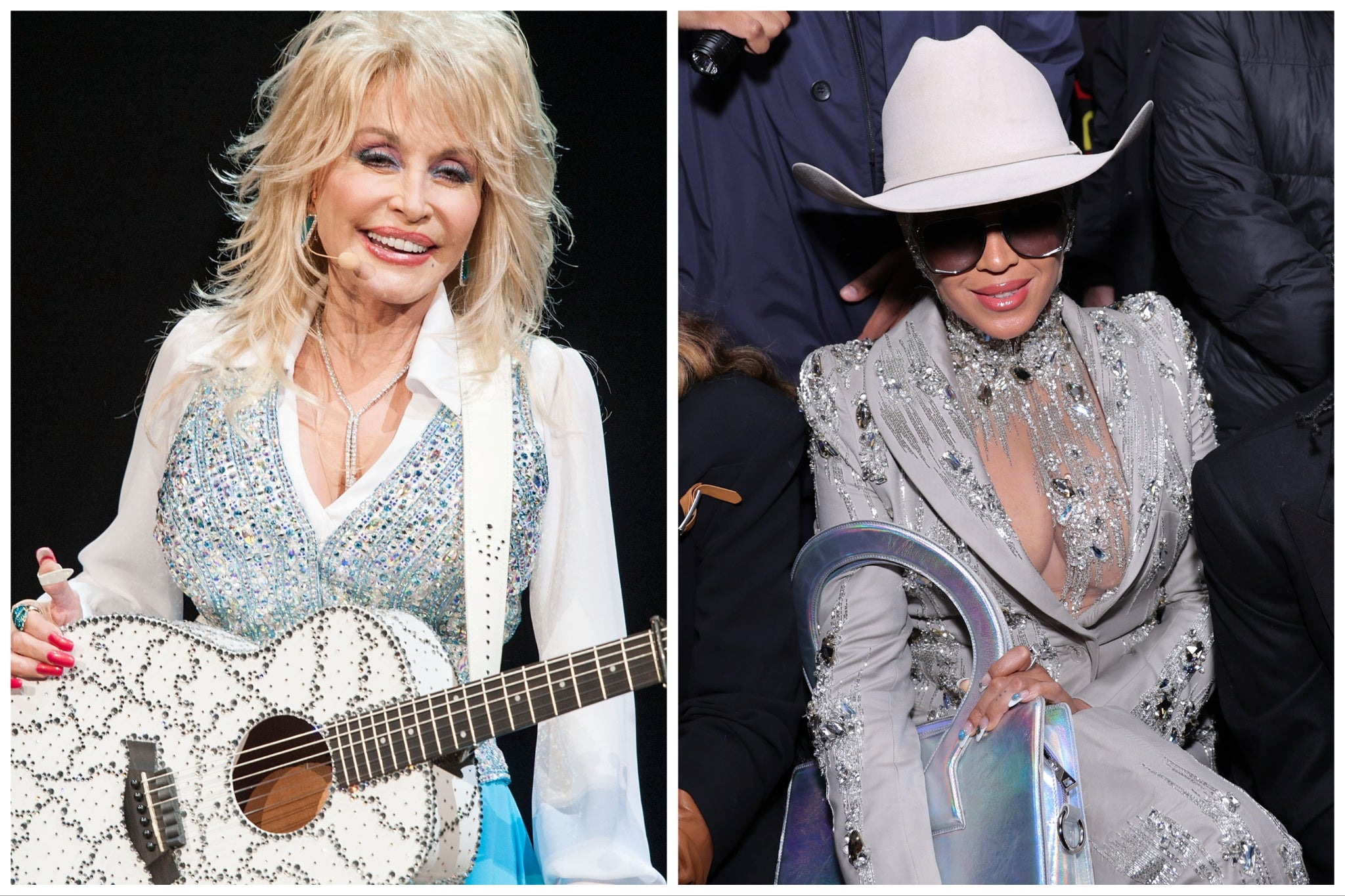 Dolly Parton (left) and Beyoncé