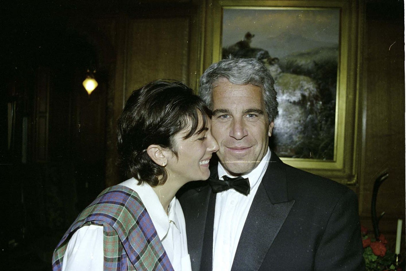 Ghislaine Maxwell with Jeffrey Epstein, who was found dead in his cell while awaiting trial