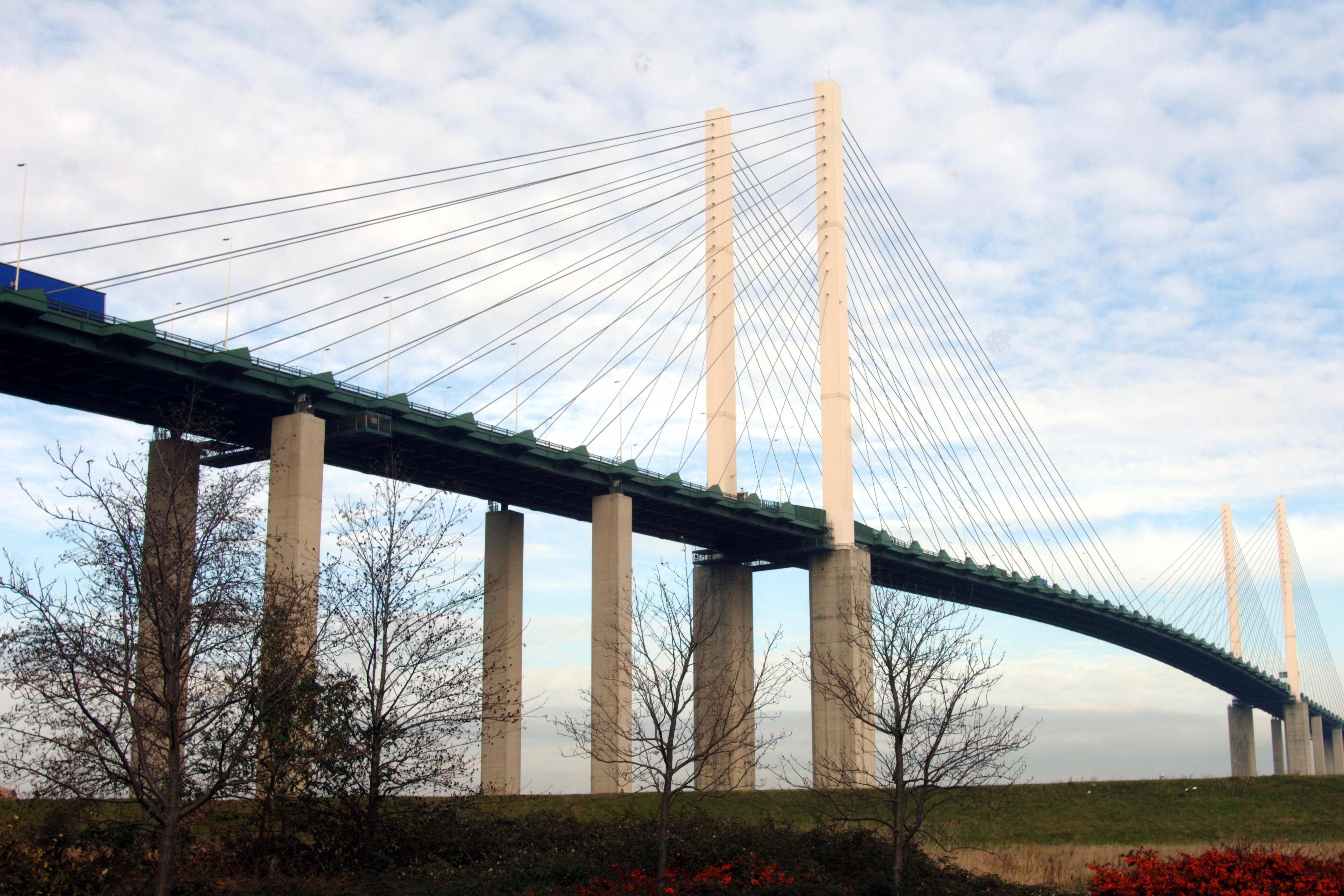 Drivers are stuck in three-hour queues as the southbound section of the Dartford Crossing from Essex to Kent is closed due to a police incident (Sean Dempsey/PA)