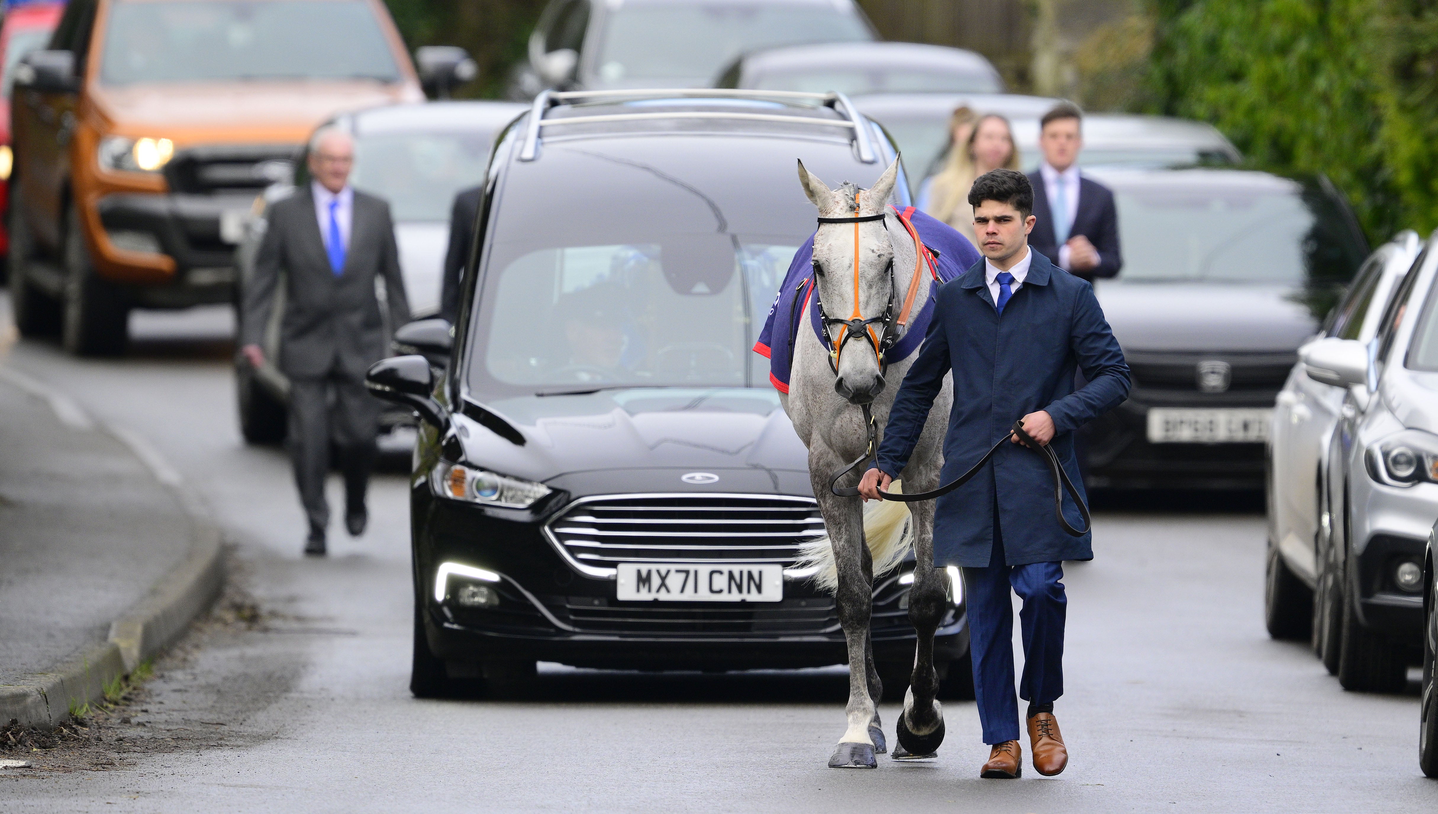 Highland Hunter was the favourite horse of amateur jockey Keagan Kirkby, and led his funeral procession just last week