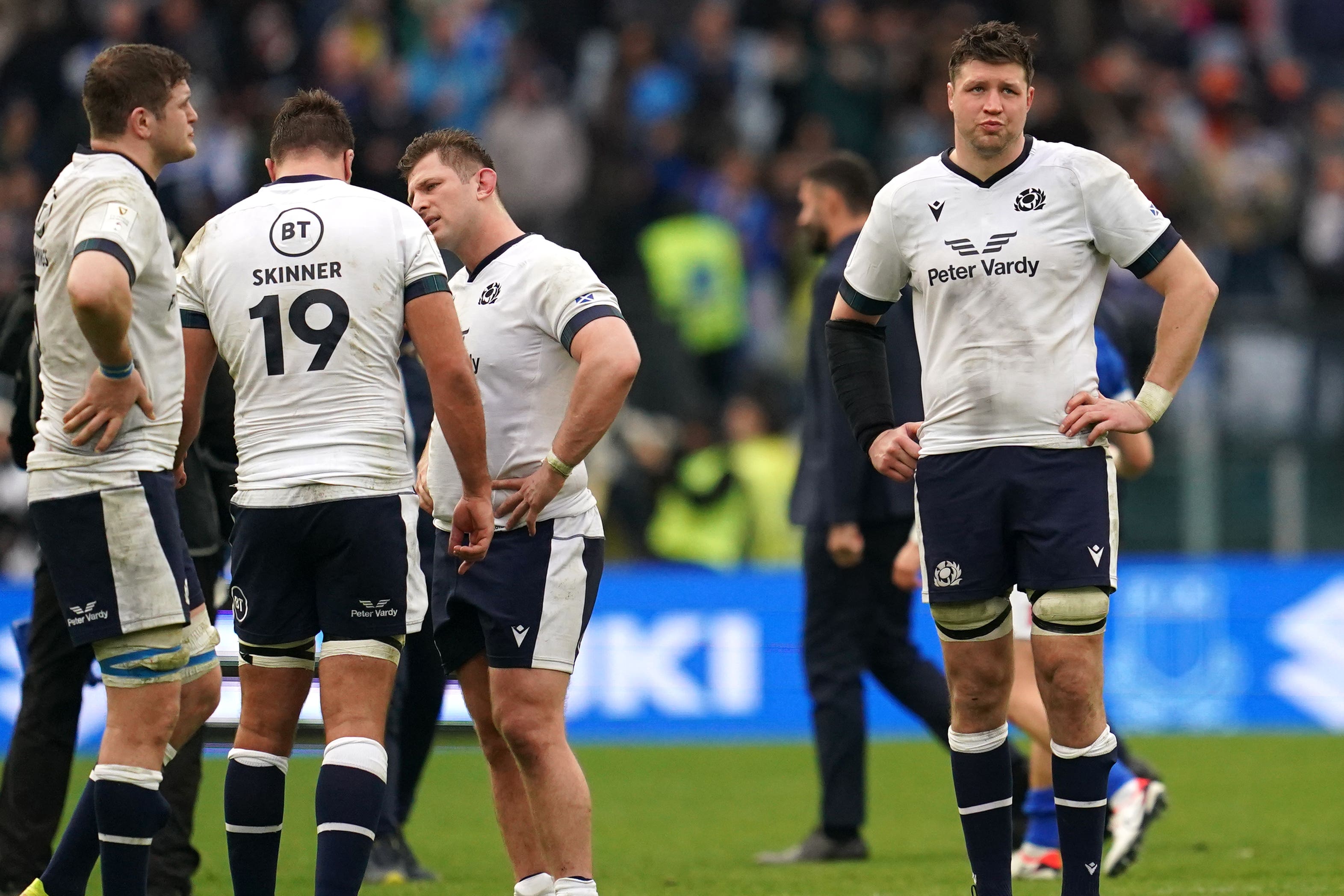 Grant Gilchrist was dejected after losing to Italy on Saturday (Adam Davy/PA)