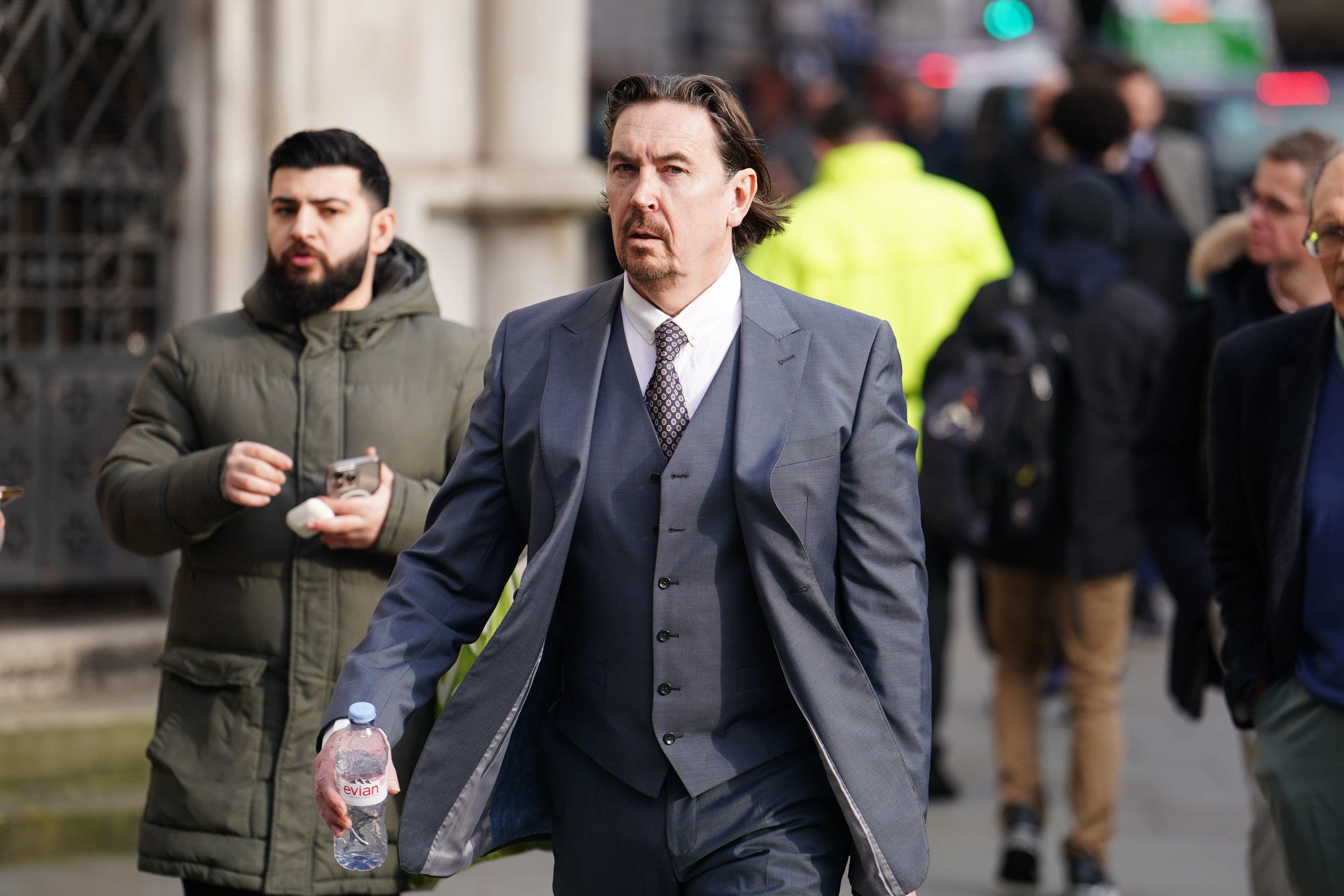 Richard Hall outside the High Court, central London, where Martin and Eve Hibbert, survivors of the bombings, are taking landmark legal action against him for defamation and harassment over his claims that the bombings were faked (Jordan Pettitt/PA)