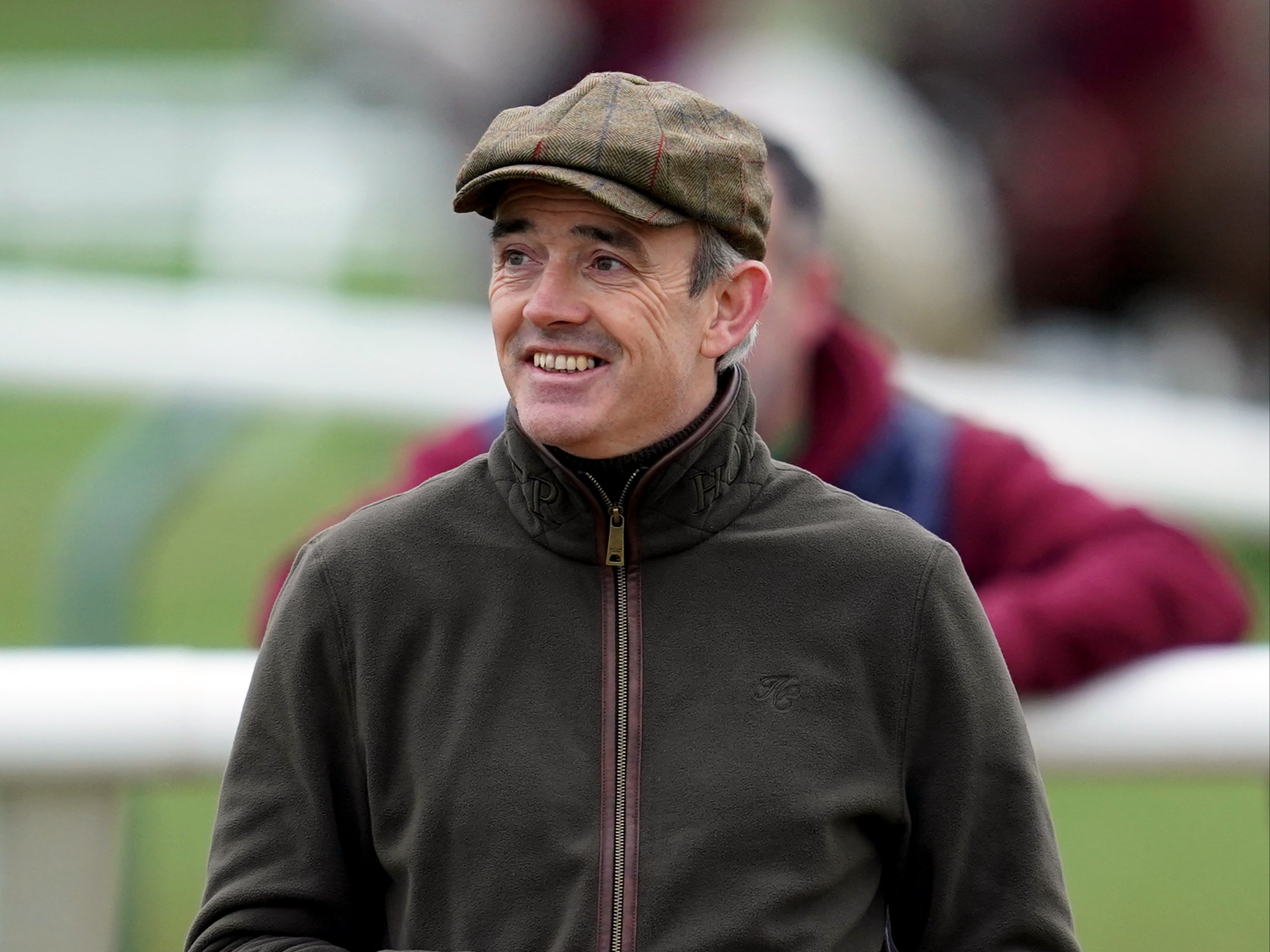 Walsh watching the gallops at the 2024 Cheltenham Festival