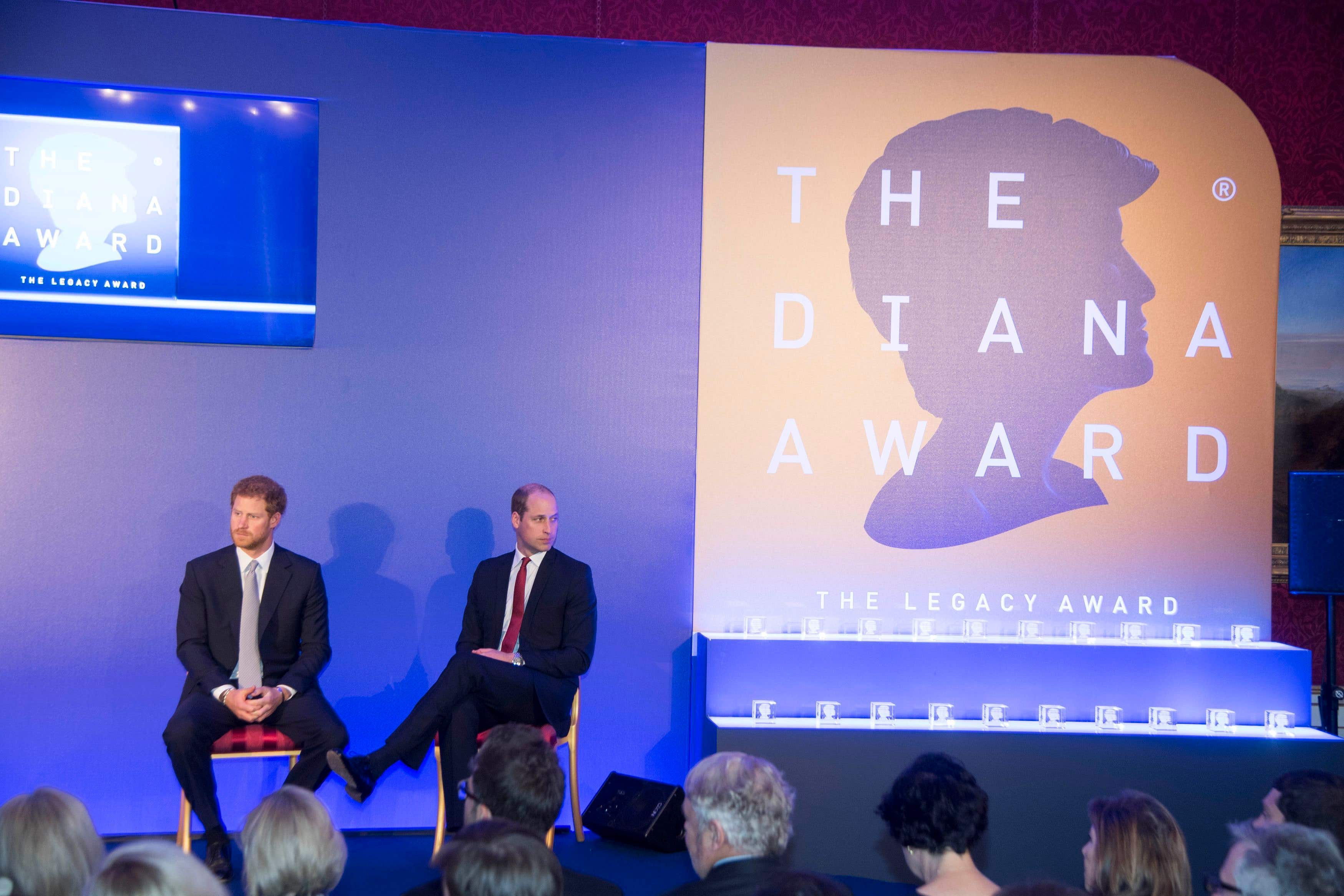 The Prince of Wales and the Duke of Sussex have previously attended the Diana Legacy Award event together