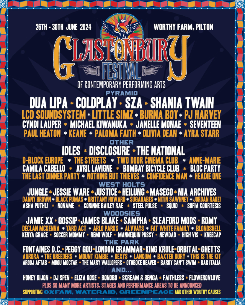 Glastonbury 2024 line-up