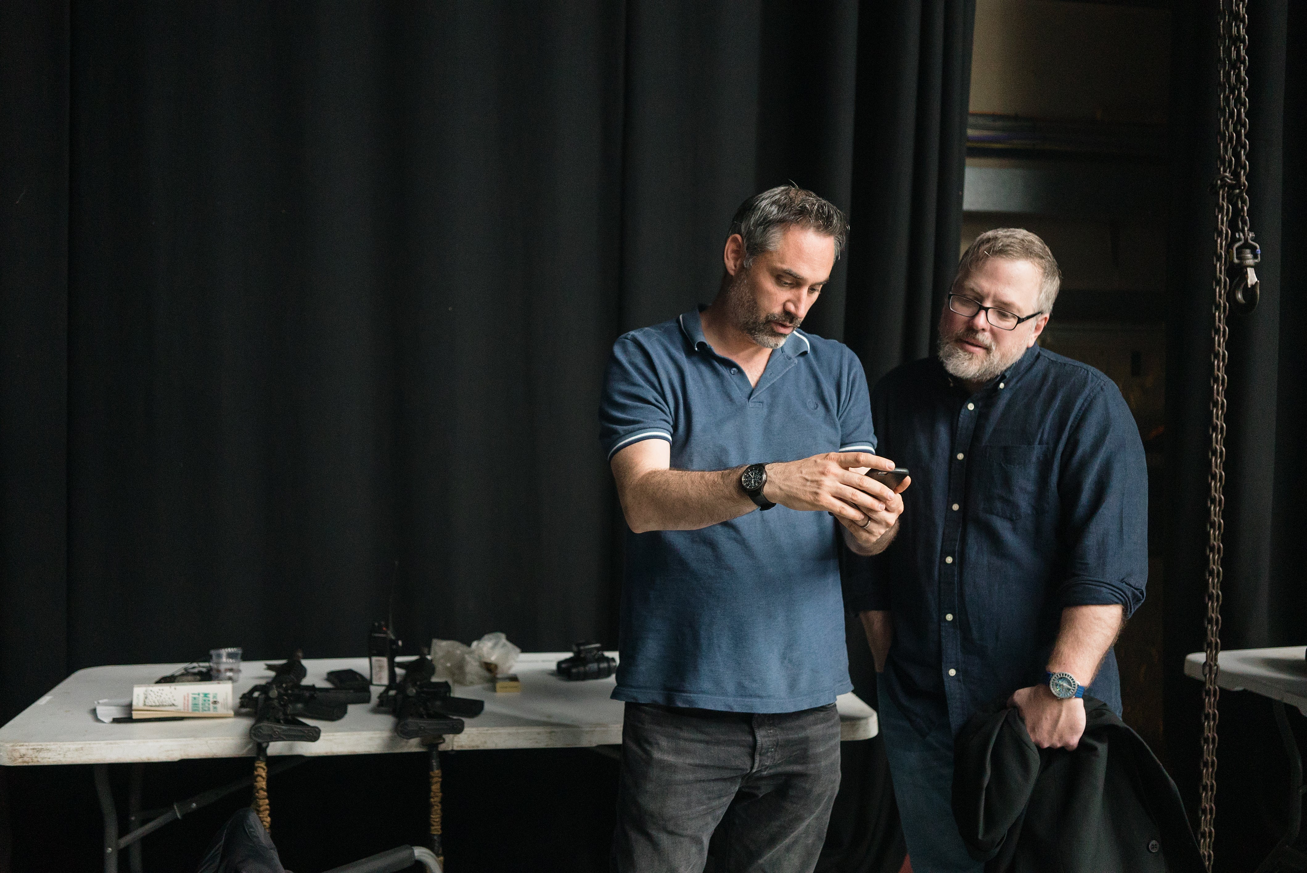 Alex Garland and ‘Annihilation’ author Jeff VanderMeer on set