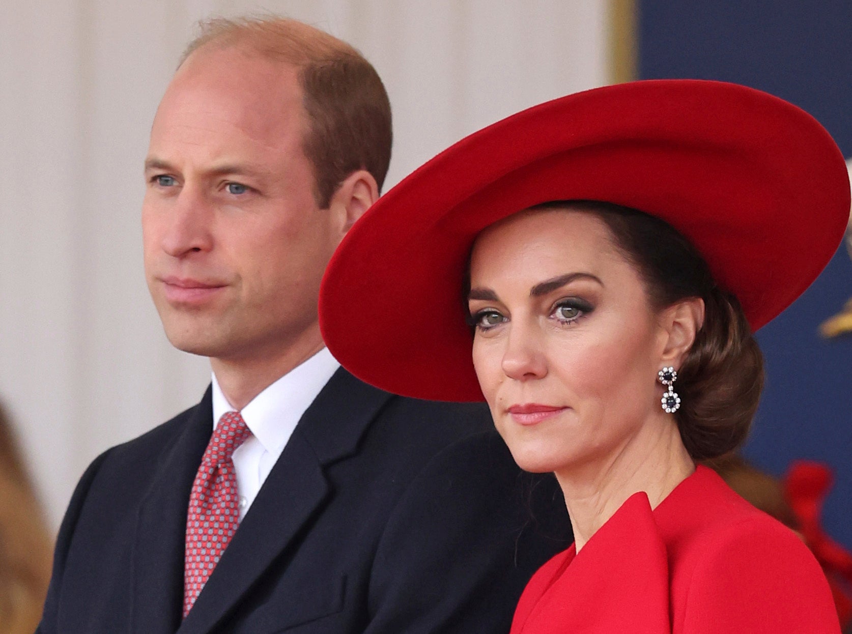 The royal couple attend a ceremonial welcome for the president of Korea in London last November