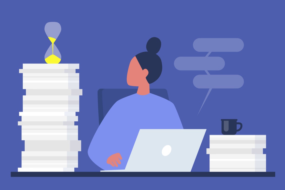 Hectic: the prevailing mood for many workers is one of constant, overwhelming busyness