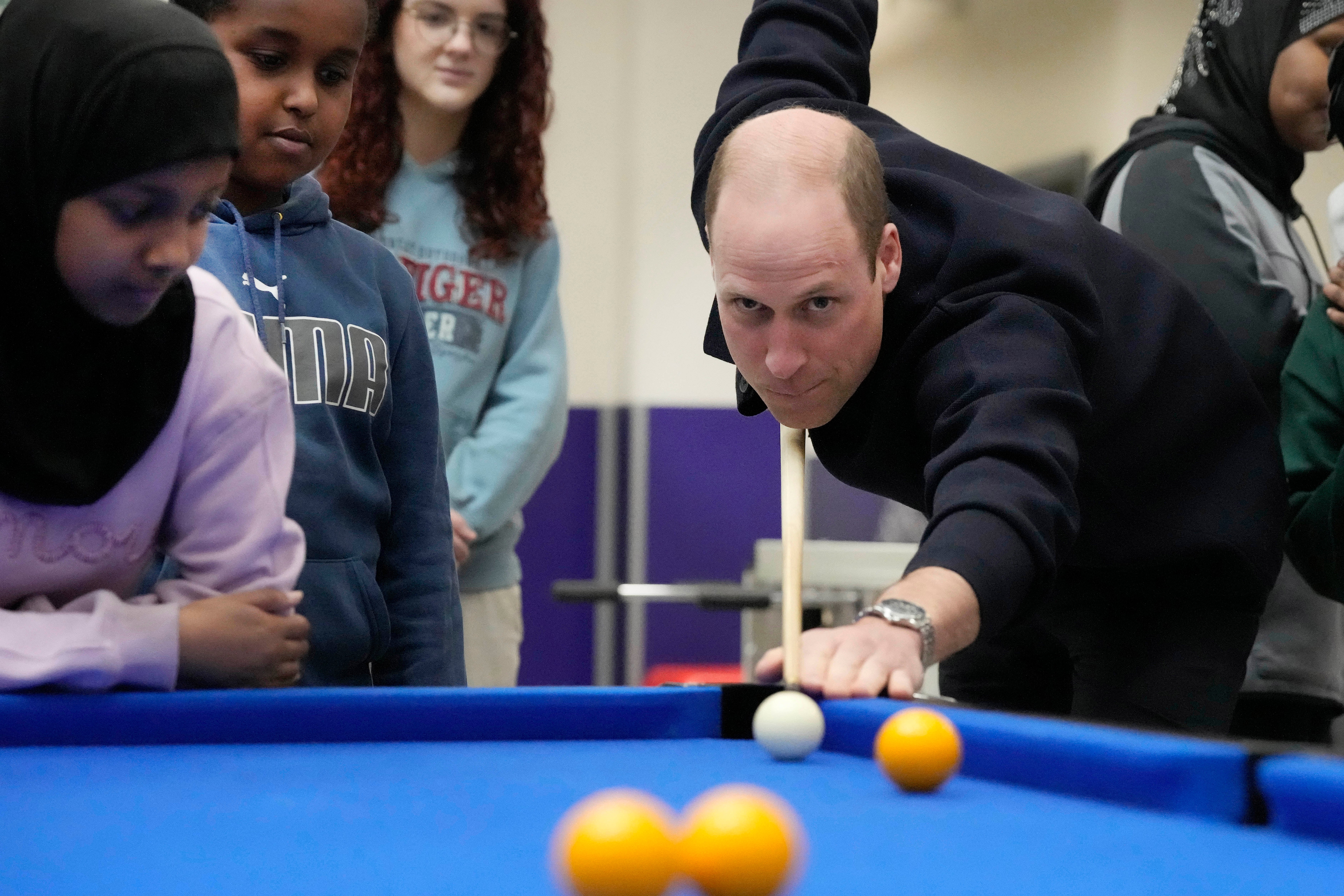 The Prince of Wales during a visit to WEST, the new OnSide charity youth zone in Hammersmith and Fulham, west London